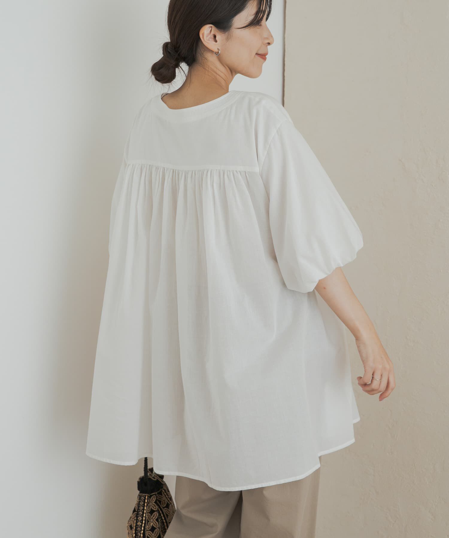 URBAN RESEARCH DOORS「コットンボイルVネックチュニック」|チュニック|