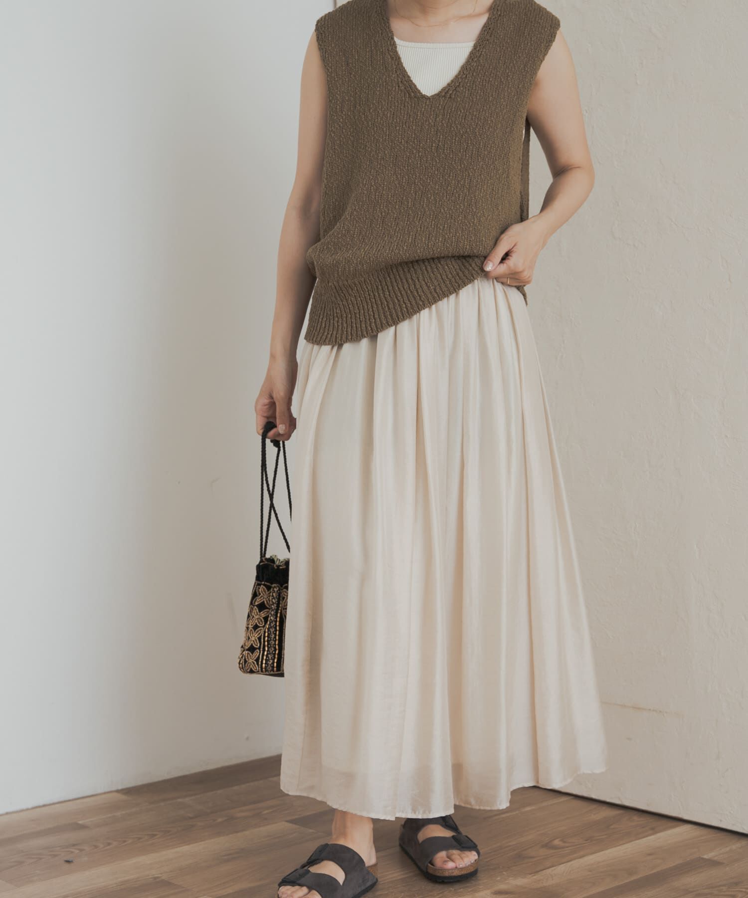 URBAN RESEARCH DOORS「ブライトギャザースカート」|スカート|