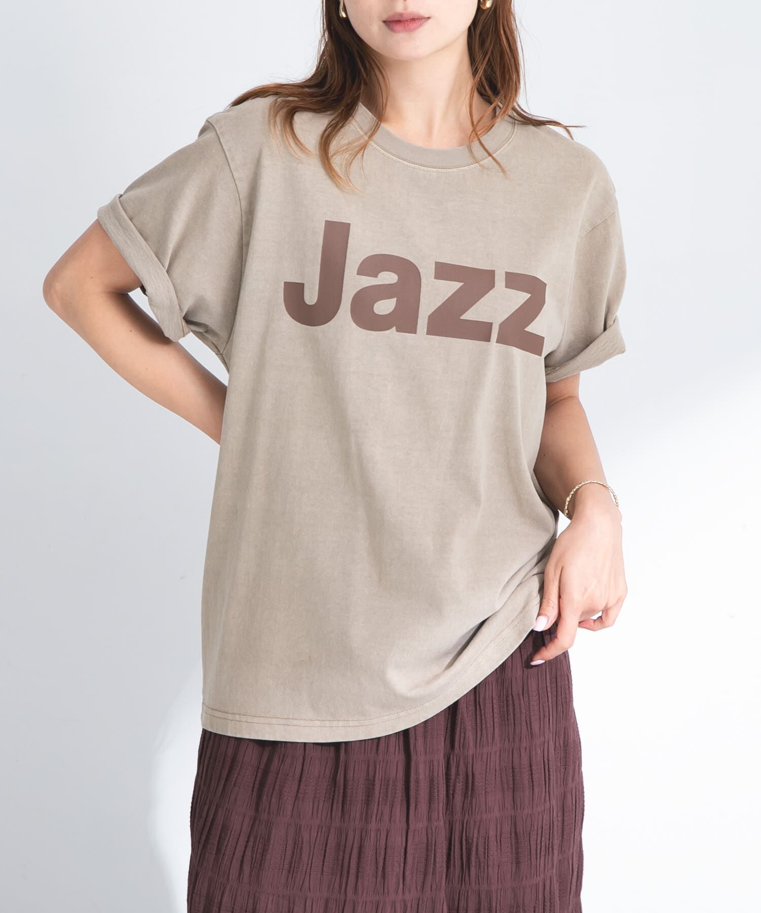 Sonny Label 「JazzロゴプリントTシャツ」|Tシャツ・カットソー|ベージュ系その他
