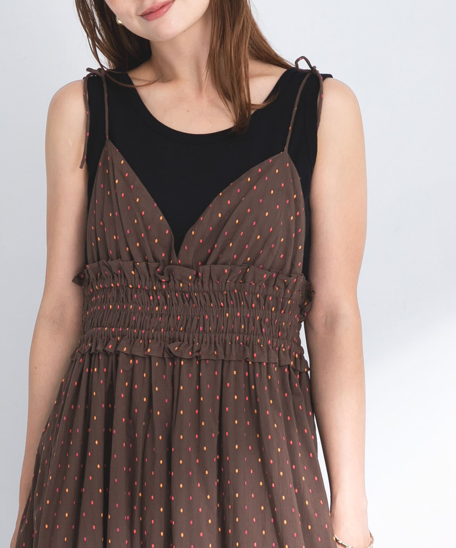 Sonny Label 「コットンドビーシャーリングキャミワンピース」|ワンピース|