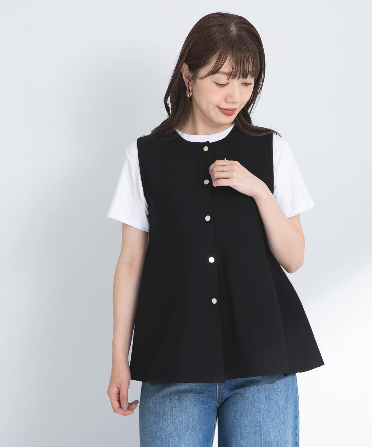 Sonny Label 「『WEB限定』2WAYペプラムニットベスト」|ニット・セーター|