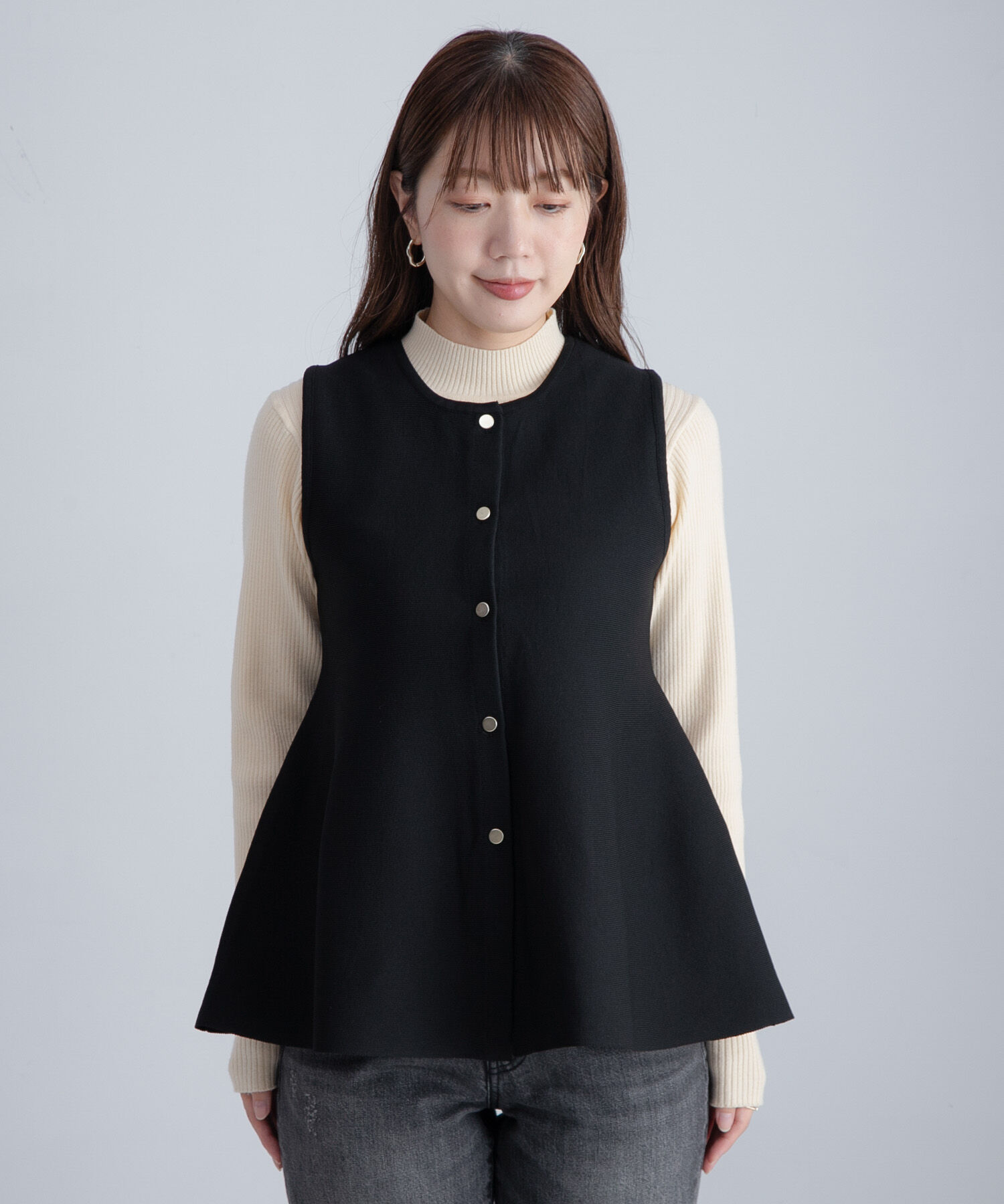 Sonny Label 「『WEB限定』2WAYペプラムニットベスト」|ニット・セーター|