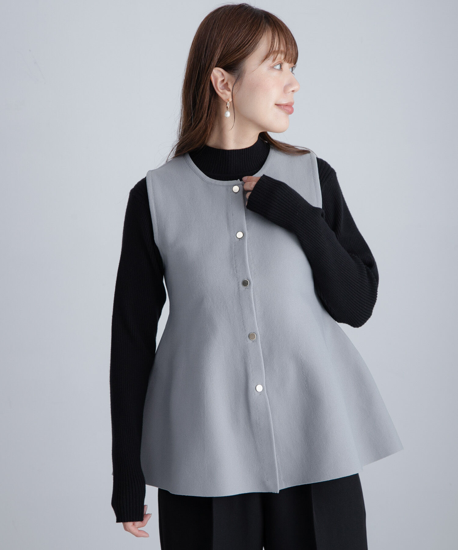 Sonny Label 「『WEB限定』2WAYペプラムニットベスト」|ニット・セーター|