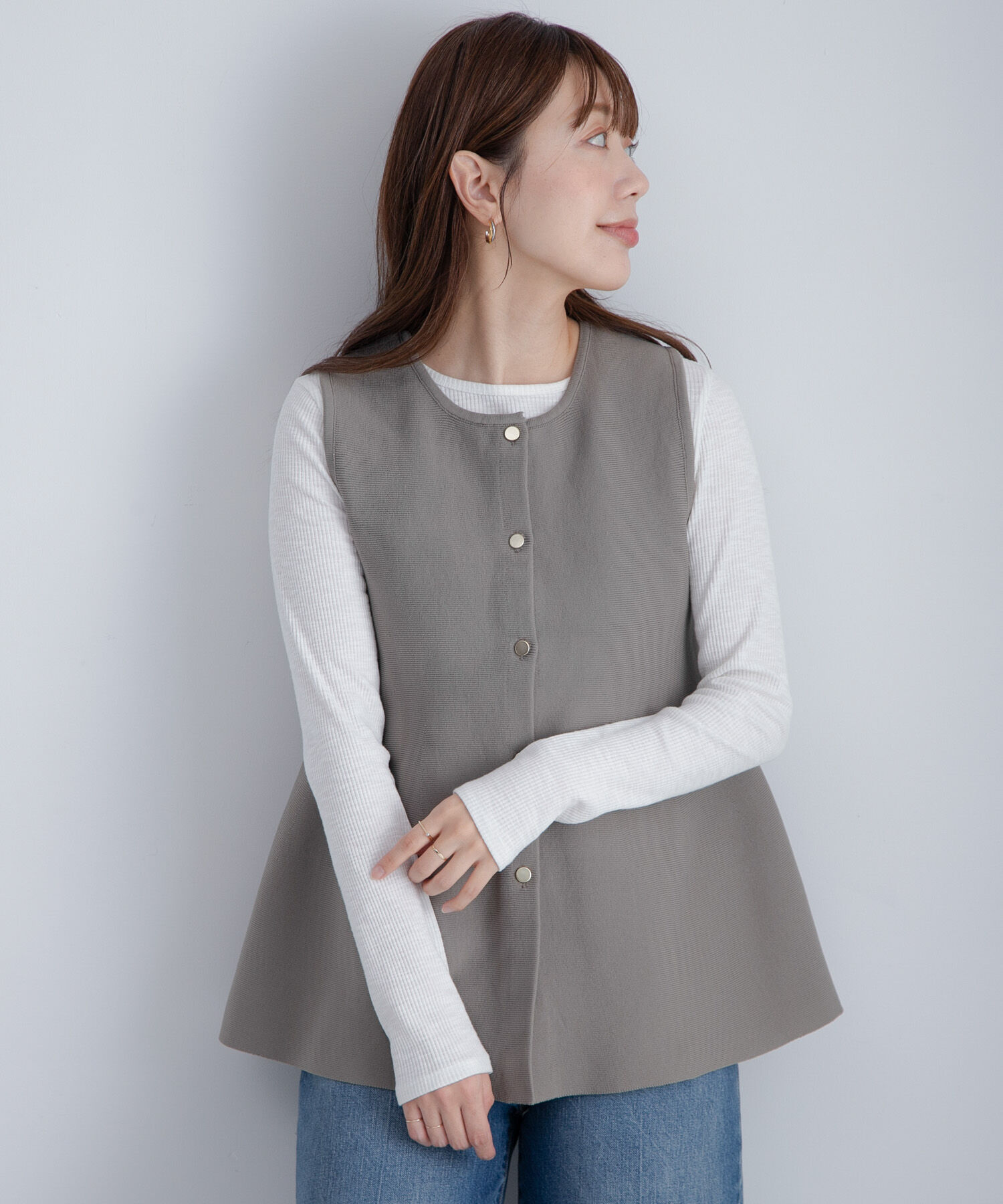 Sonny Label 「『WEB限定』2WAYペプラムニットベスト」|ニット・セーター|