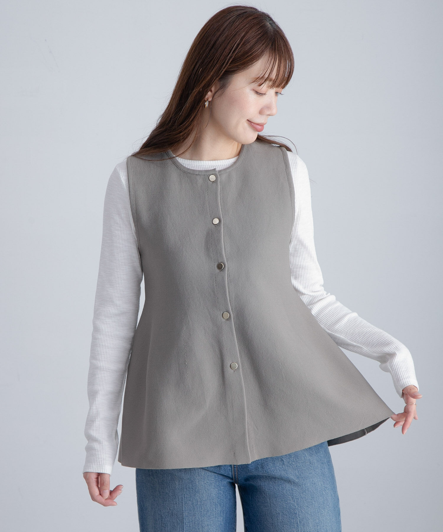 Sonny Label 「『WEB限定』2WAYペプラムニットベスト」|ニット・セーター|