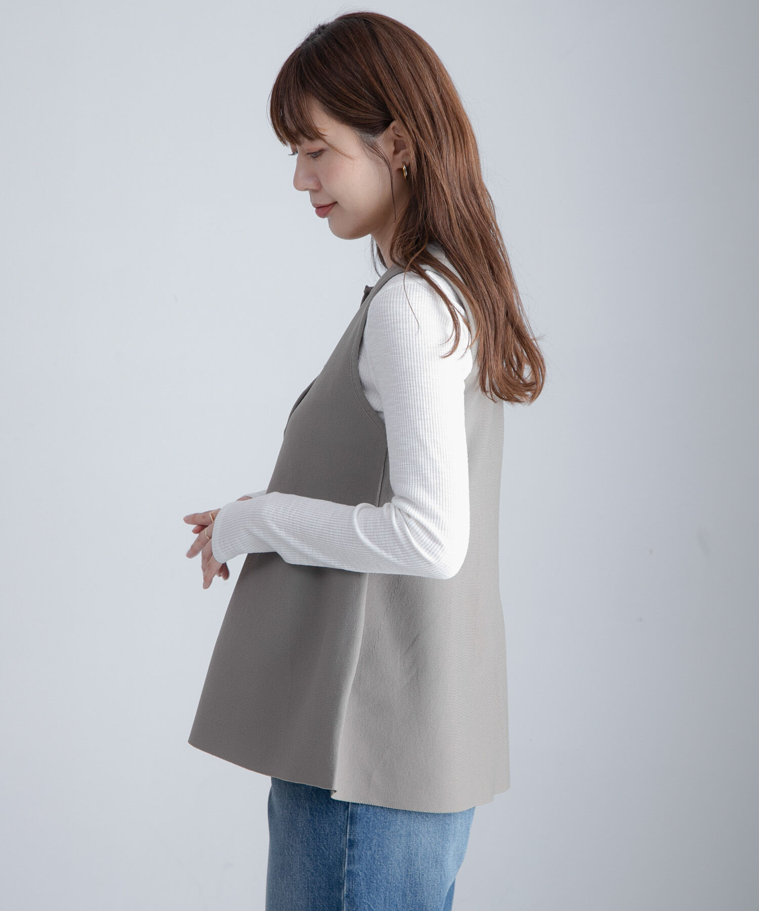 Sonny Label 「『WEB限定』2WAYペプラムニットベスト」|ニット・セーター|