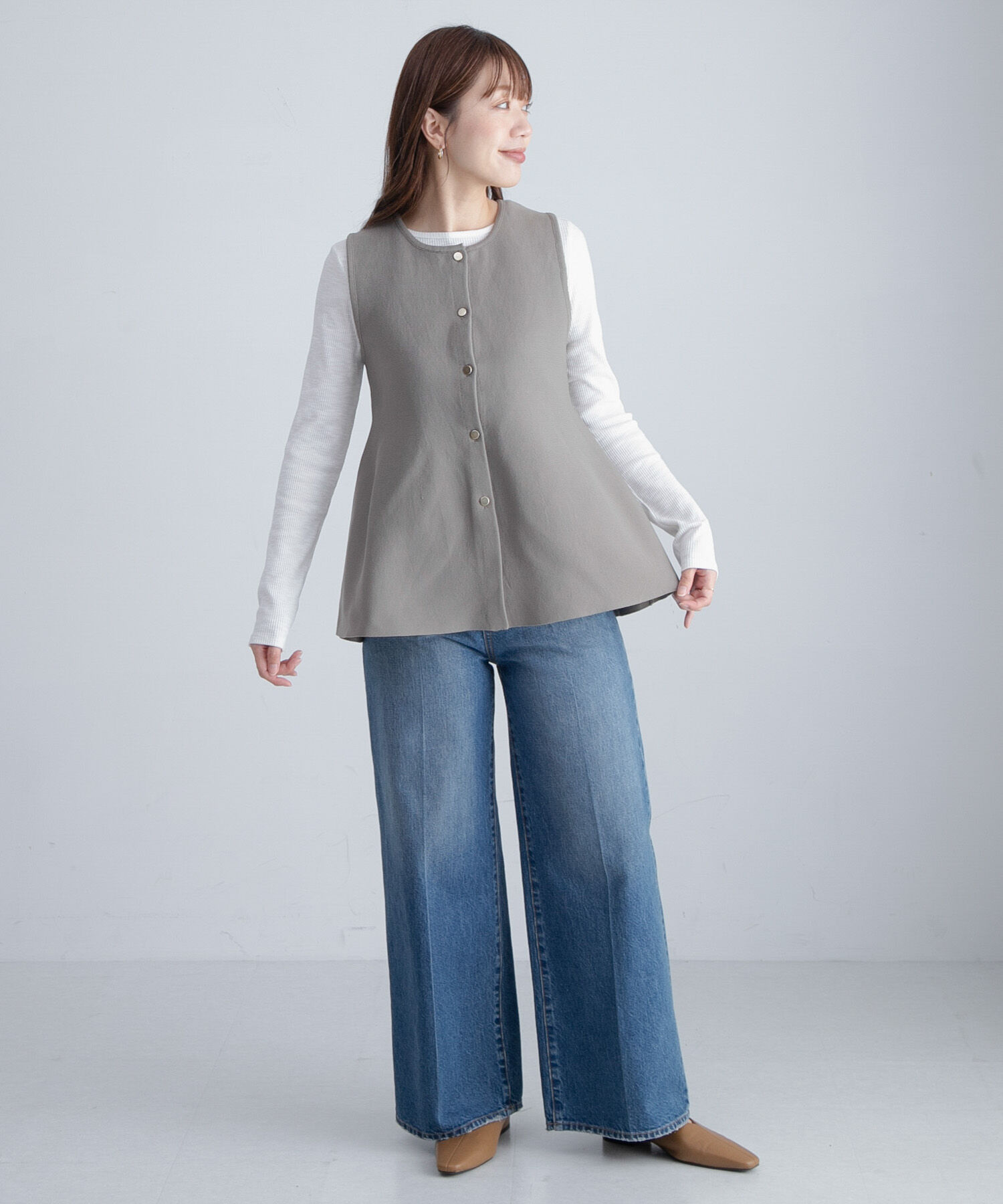 Sonny Label 「『WEB限定』2WAYペプラムニットベスト」|ニット・セーター|