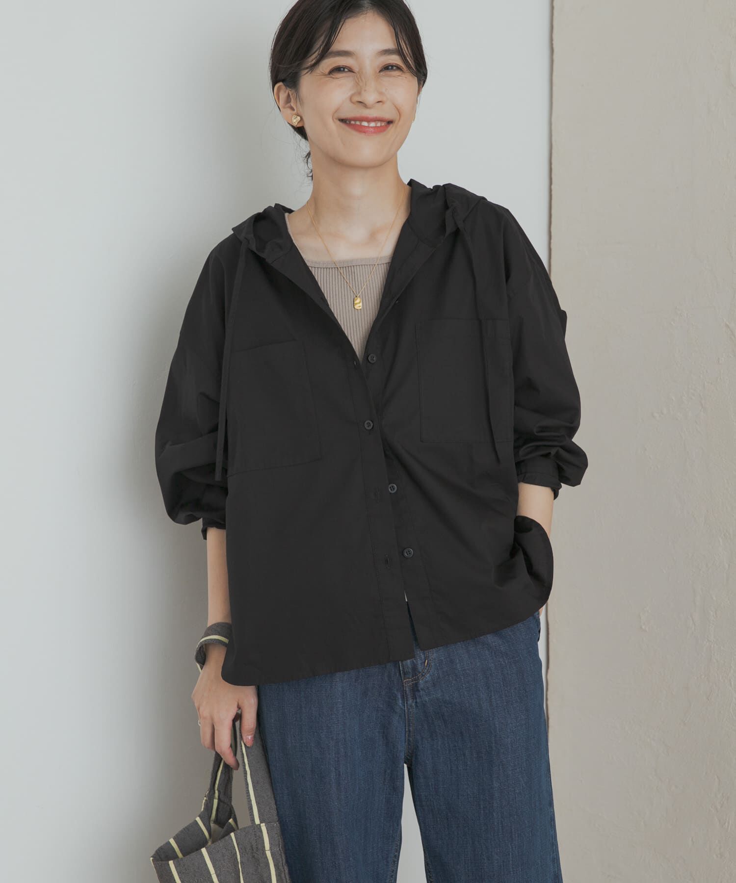 URBAN RESEARCH DOORS「フーディーシャツ」|シャツ・ブラウス|