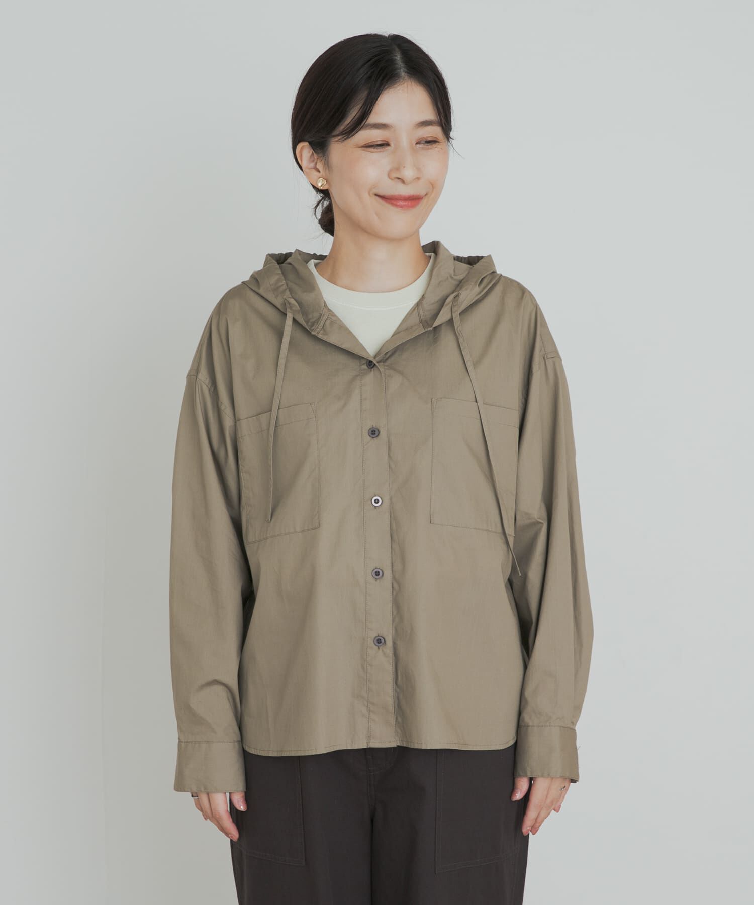 URBAN RESEARCH DOORS「フーディーシャツ」|シャツ・ブラウス|