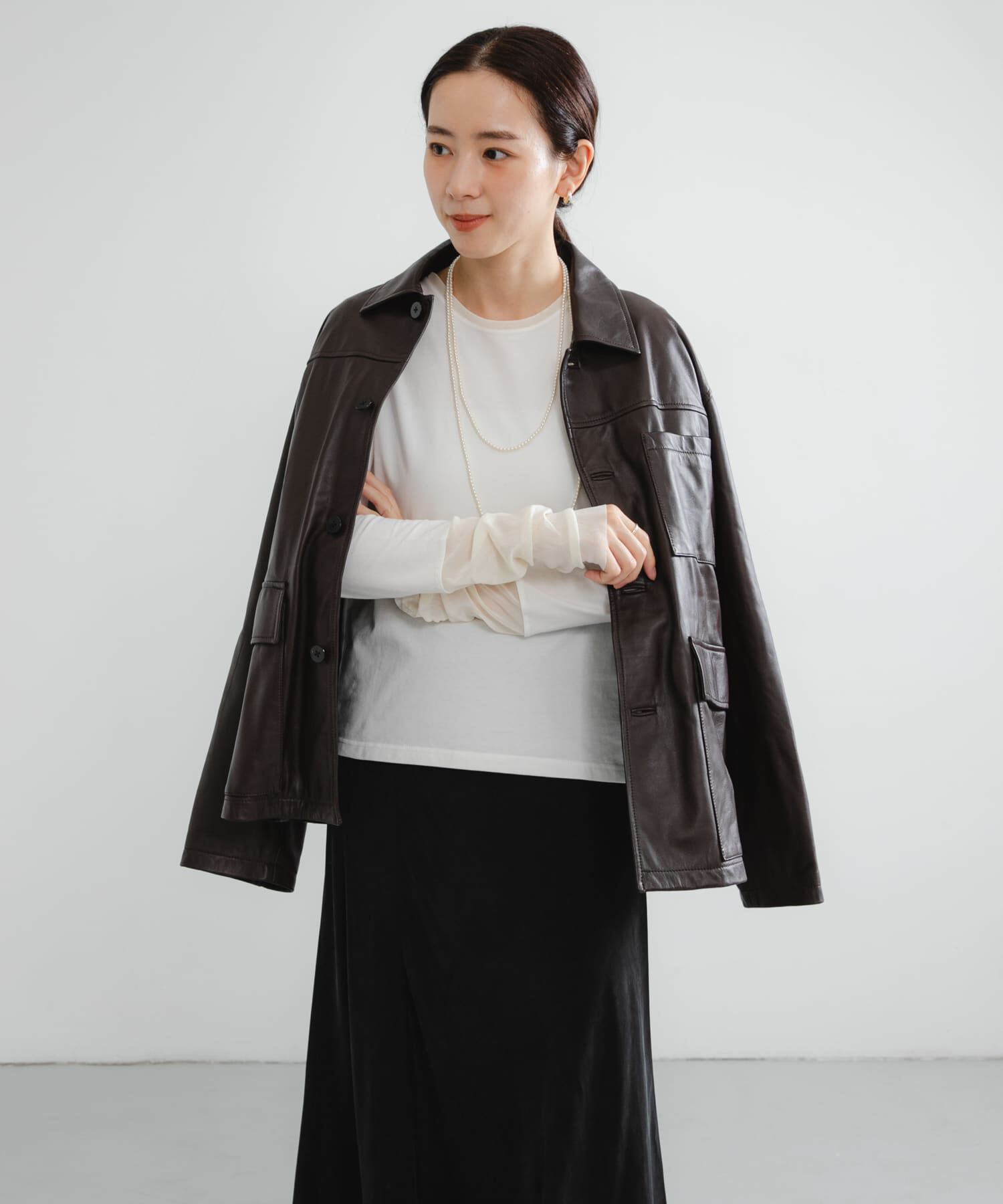 URBAN RESEARCH「チュール切り替えカットソー」|Tシャツ・カットソー|