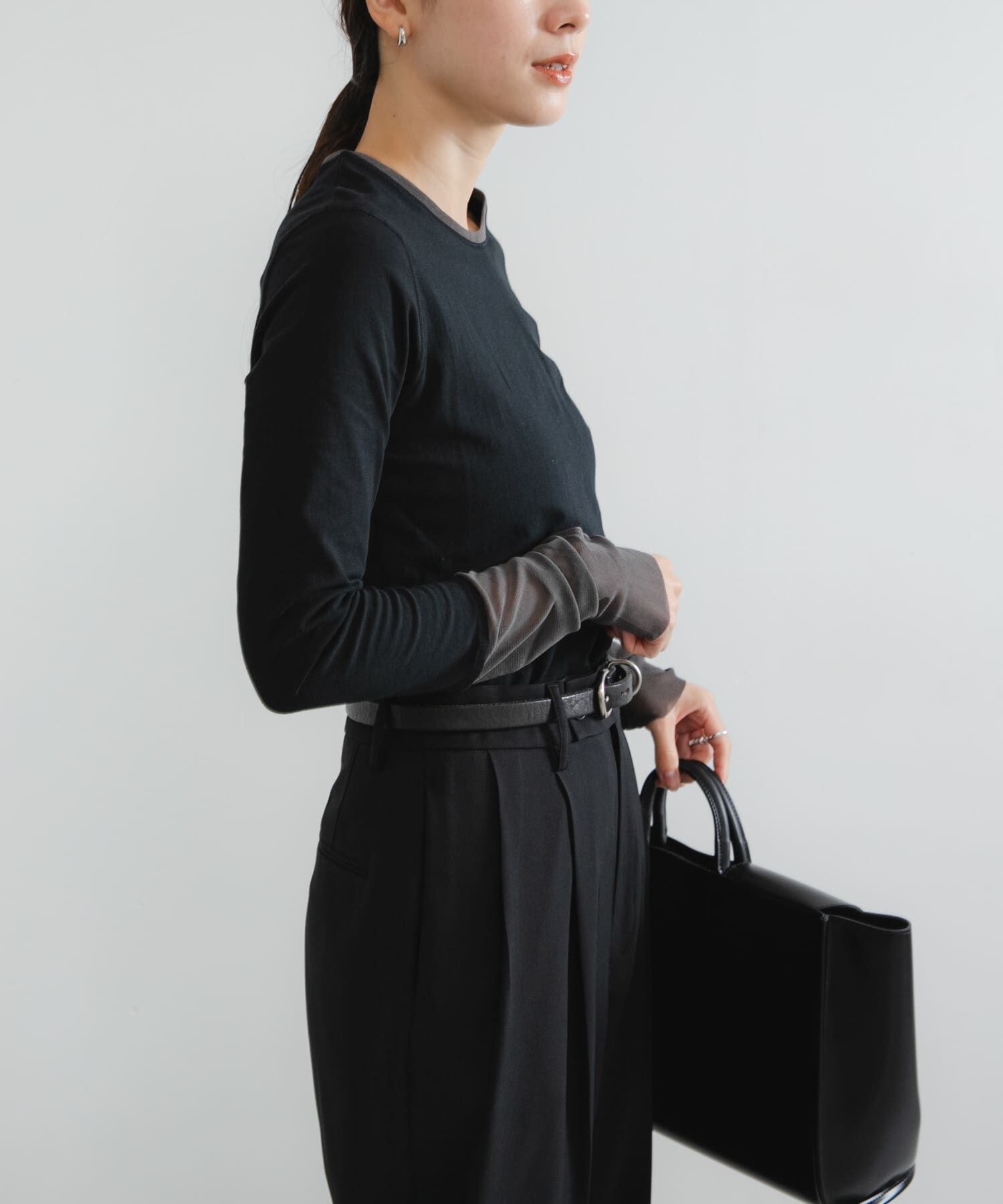 URBAN RESEARCH「チュール切り替えカットソー」|Tシャツ・カットソー|