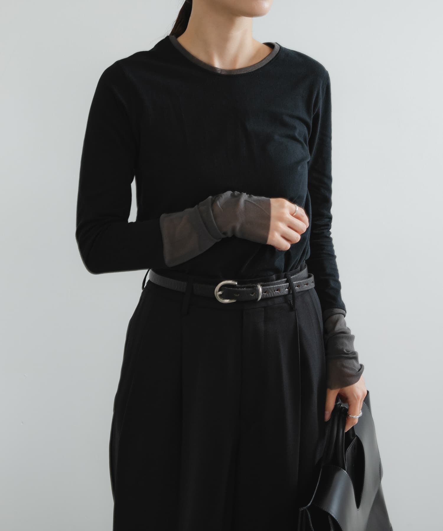 URBAN RESEARCH「チュール切り替えカットソー」|Tシャツ・カットソー|