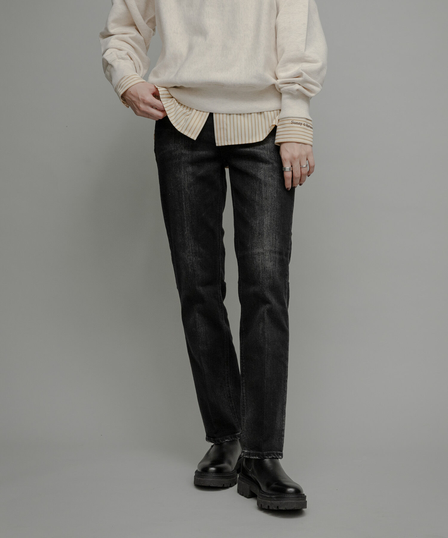 Sonny Label 「Healthy DENIM　Celery Long」|デニム|ブラック系その他