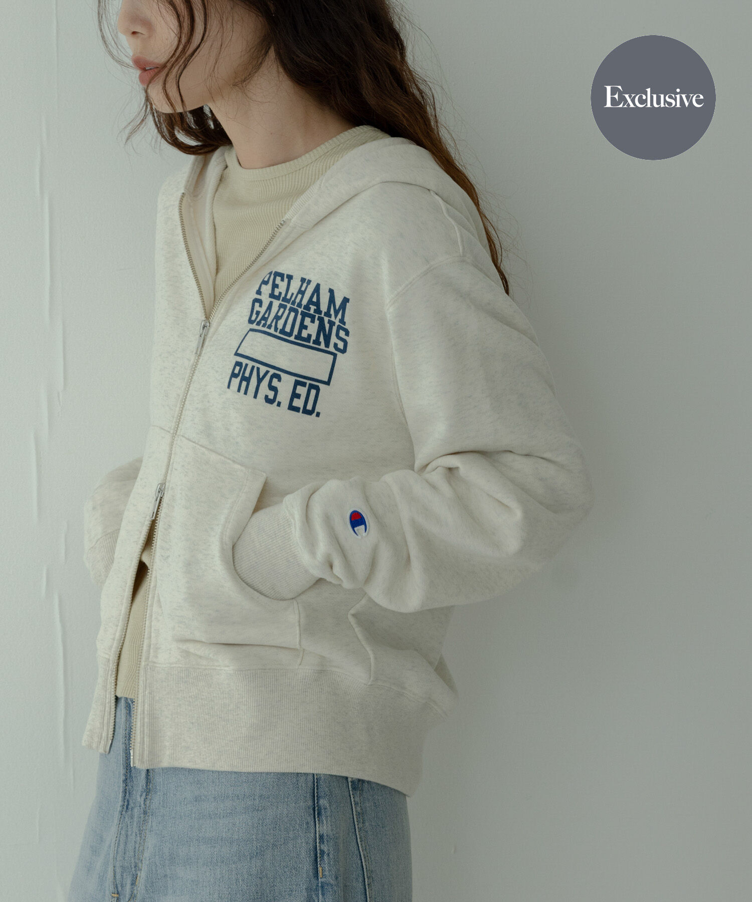 Sonny Label 「『別注』Champion&times;Sonny Label　スウェットジップフーディー」|パーカー|オートミール