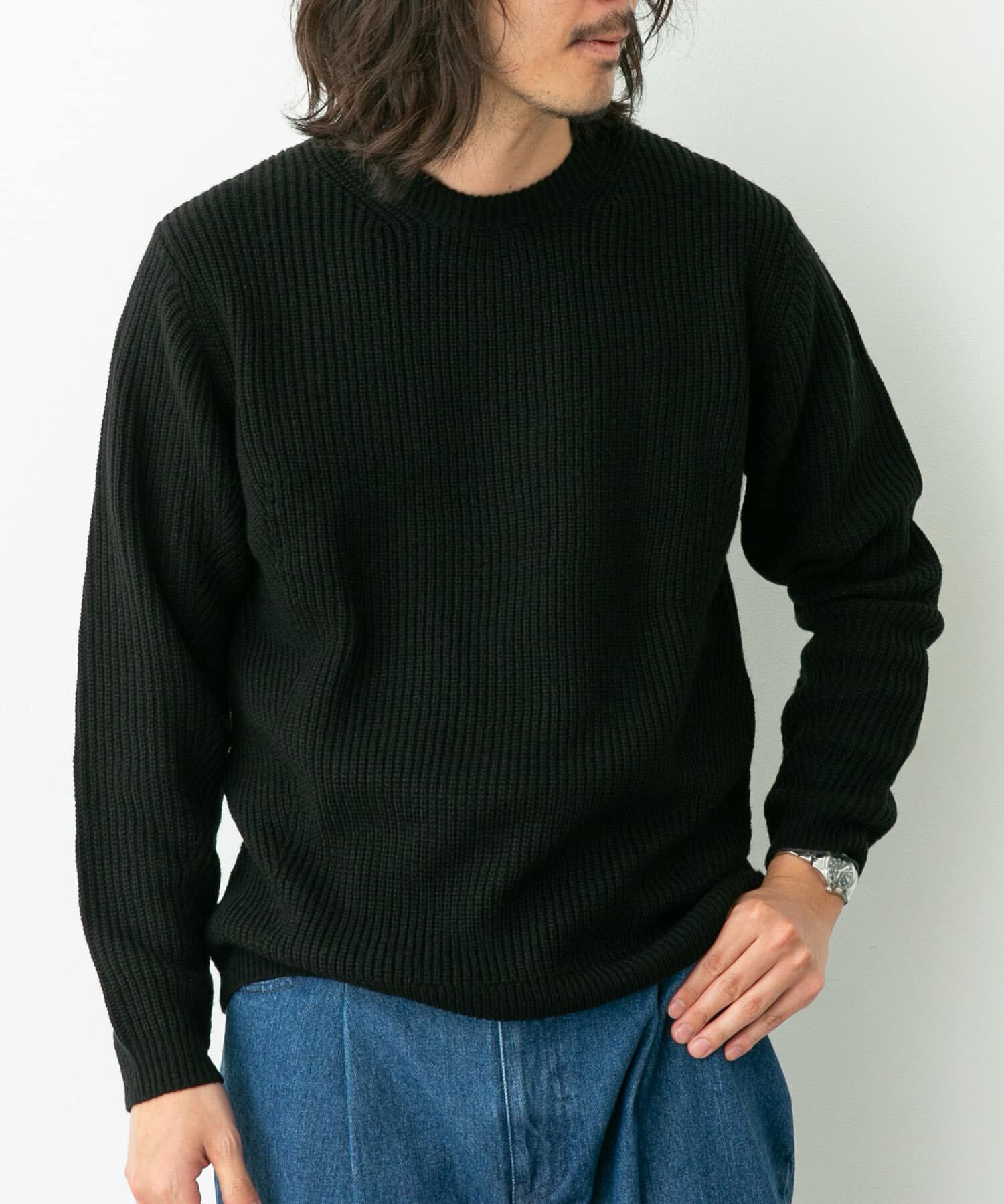 Sonny Label 「ウォッシャブルウール混クルーネックニット」|ニット・セーター|