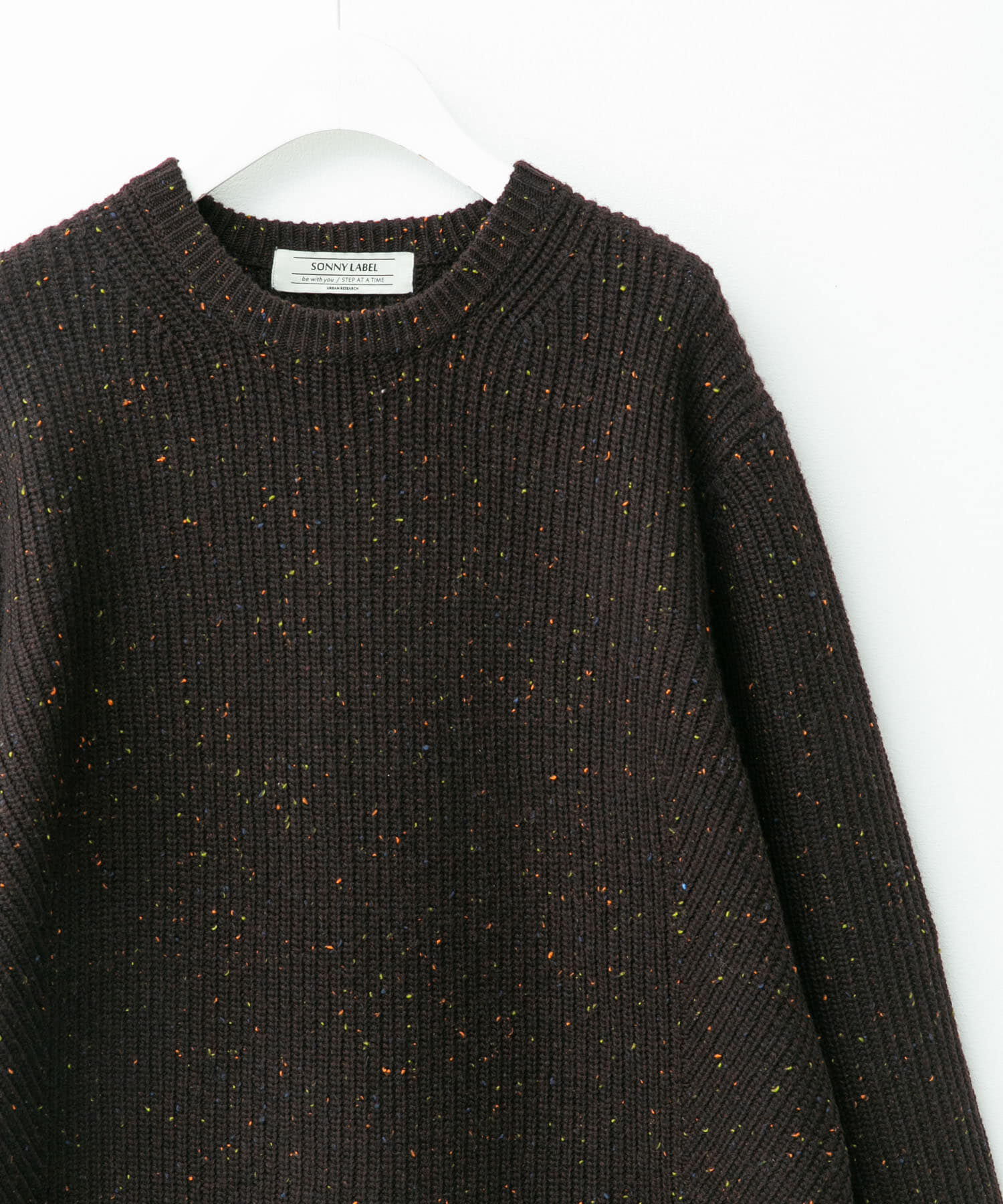Sonny Label 「ウォッシャブルウール混クルーネックニット」|ニット・セーター|ダークブラウン