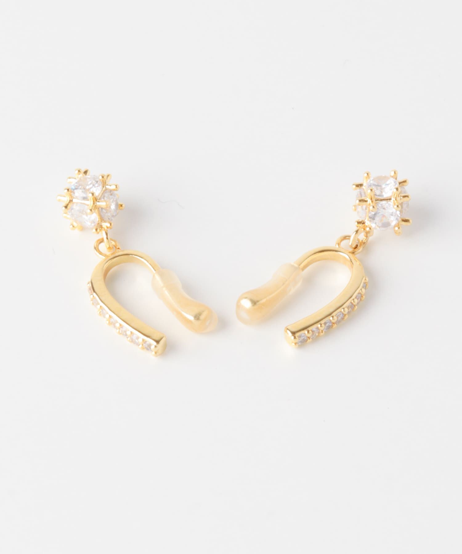 SMELLY「スクエアビジューオメガイヤリング」|イヤリング|