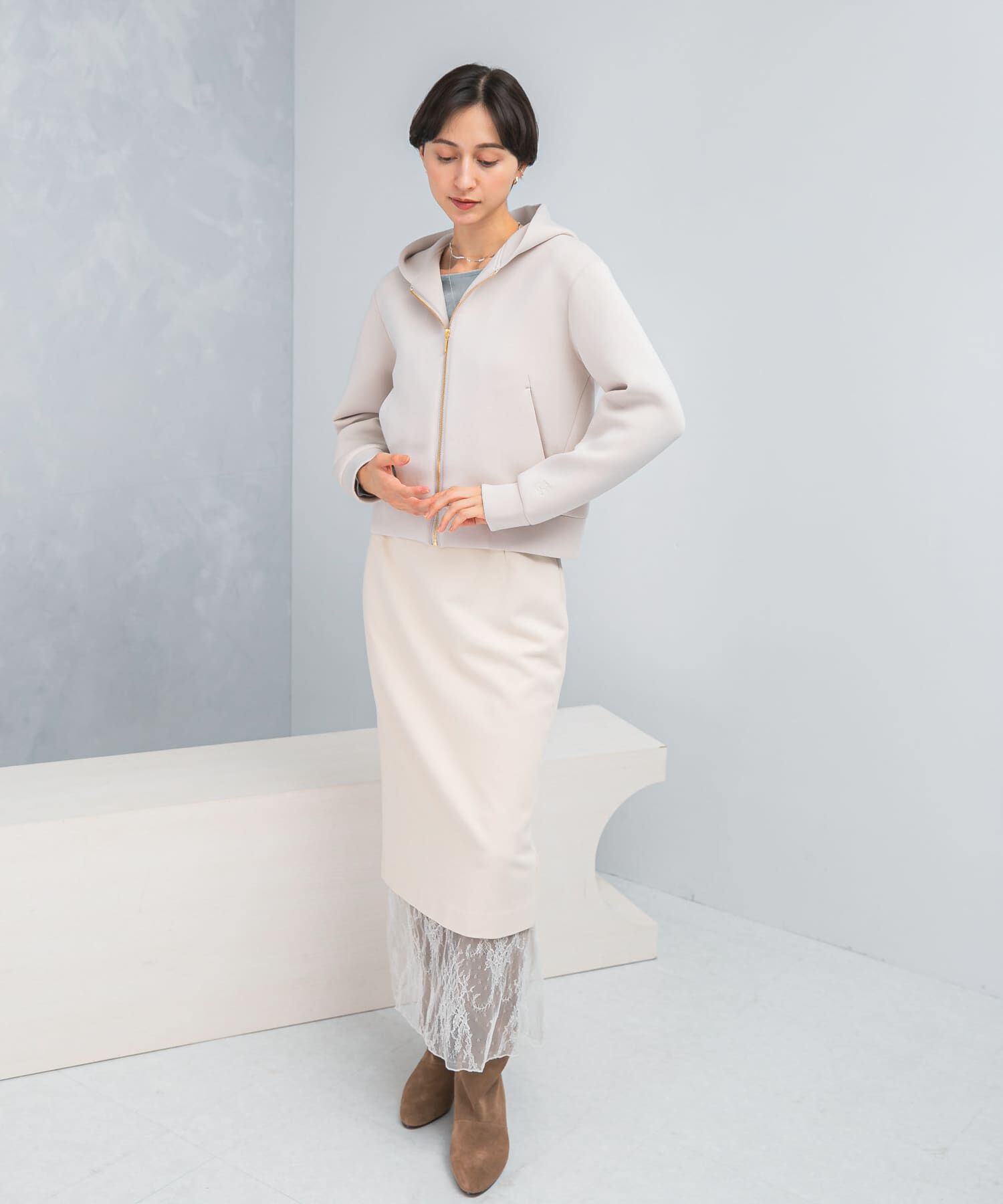 URBAN RESEARCH ROSSO「『WEB限定』刺繍ダンボールパーカー」|パーカー|