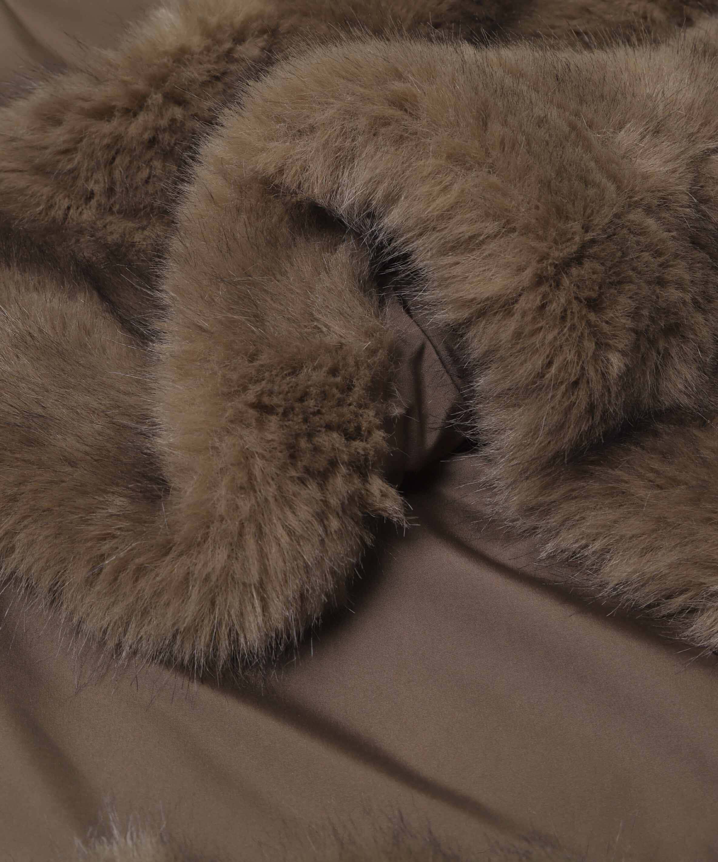 URBAN RESEARCH ROSSO「THINK FUR　Border Fur Coat」|ノーカラーコート|