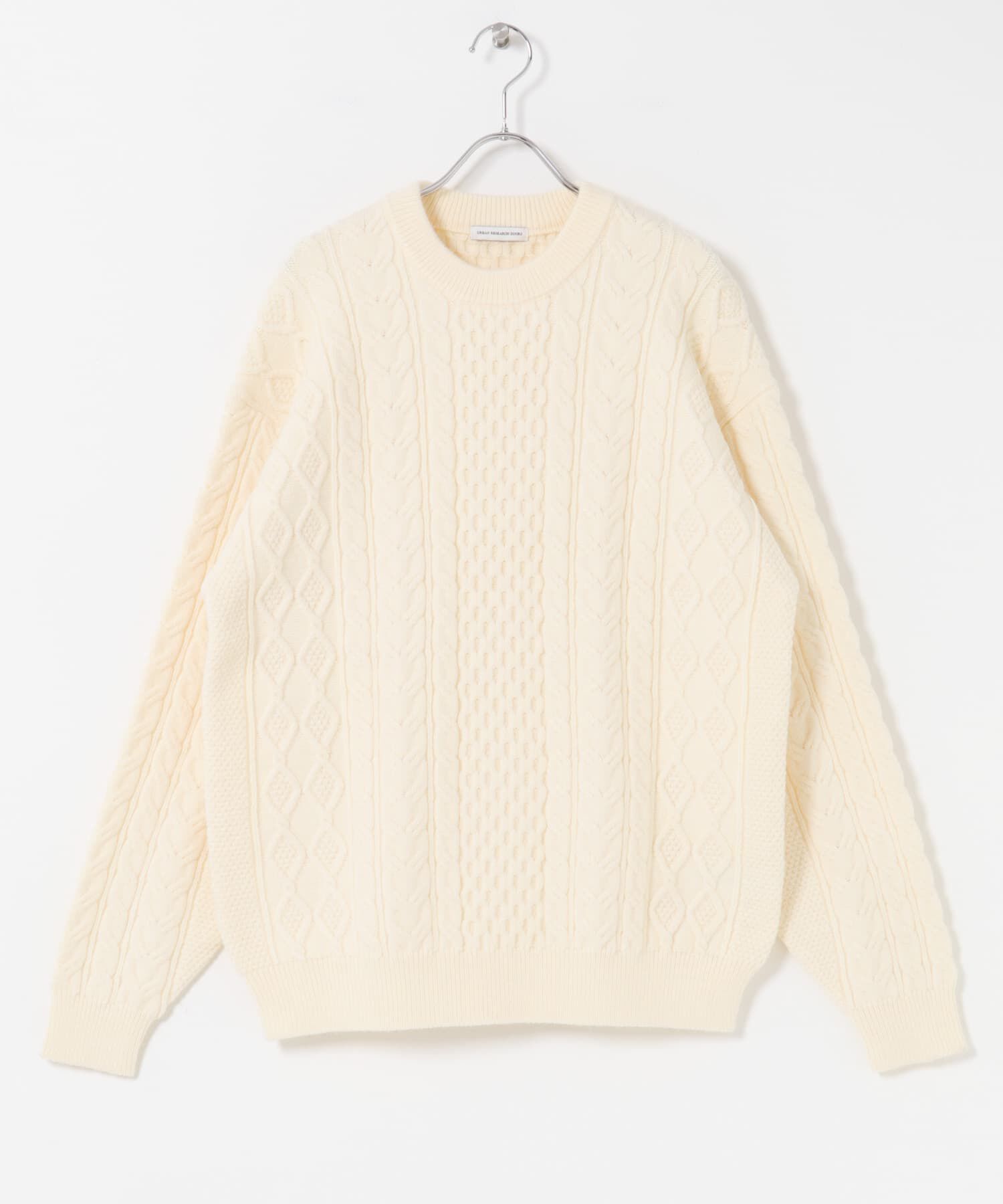 URBAN RESEARCH DOORS「アランニットクルーネックプルオーバー」|ニット・セーター|