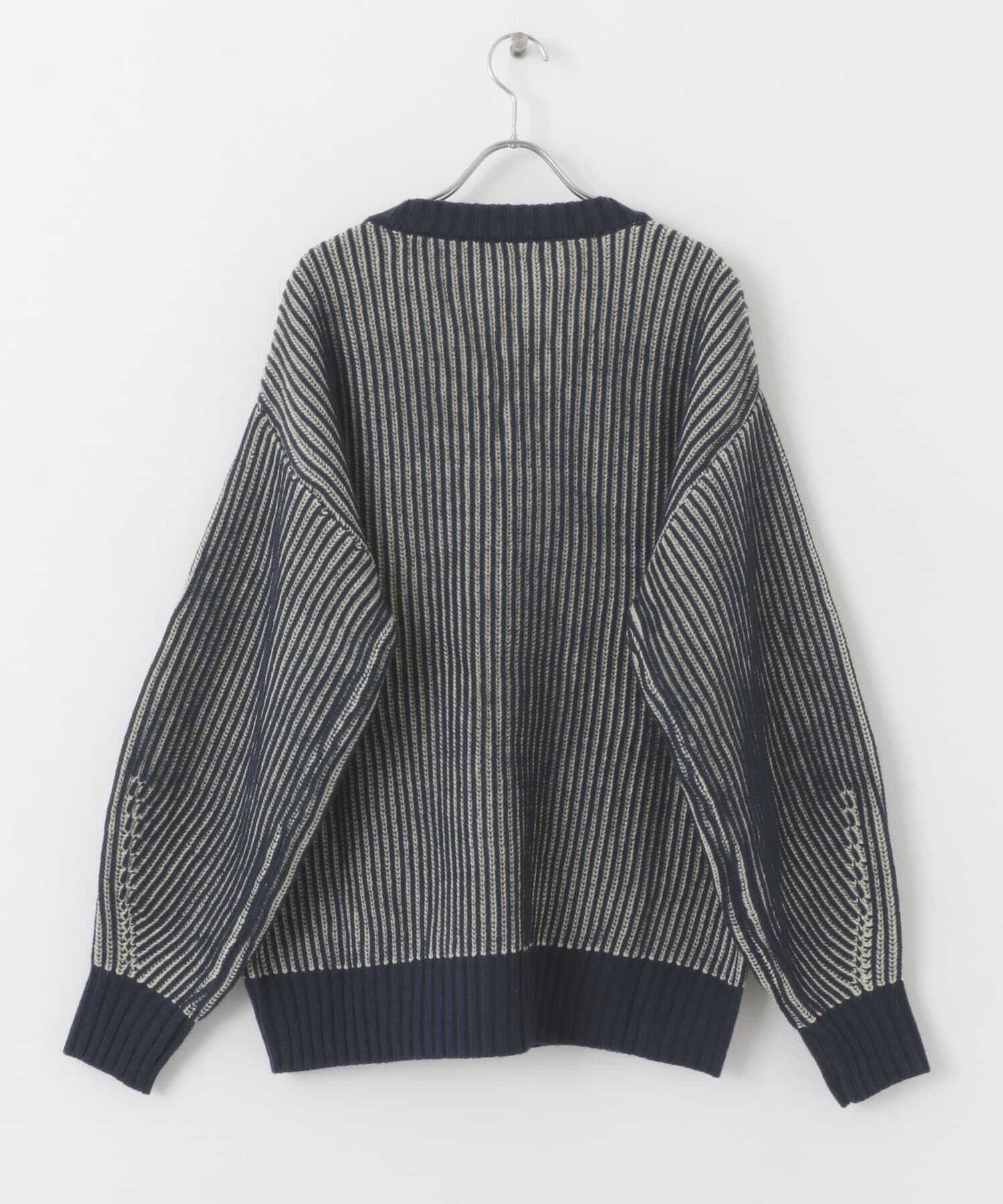  「バイカラーRIBオーバーニット」|ニット・セーター|