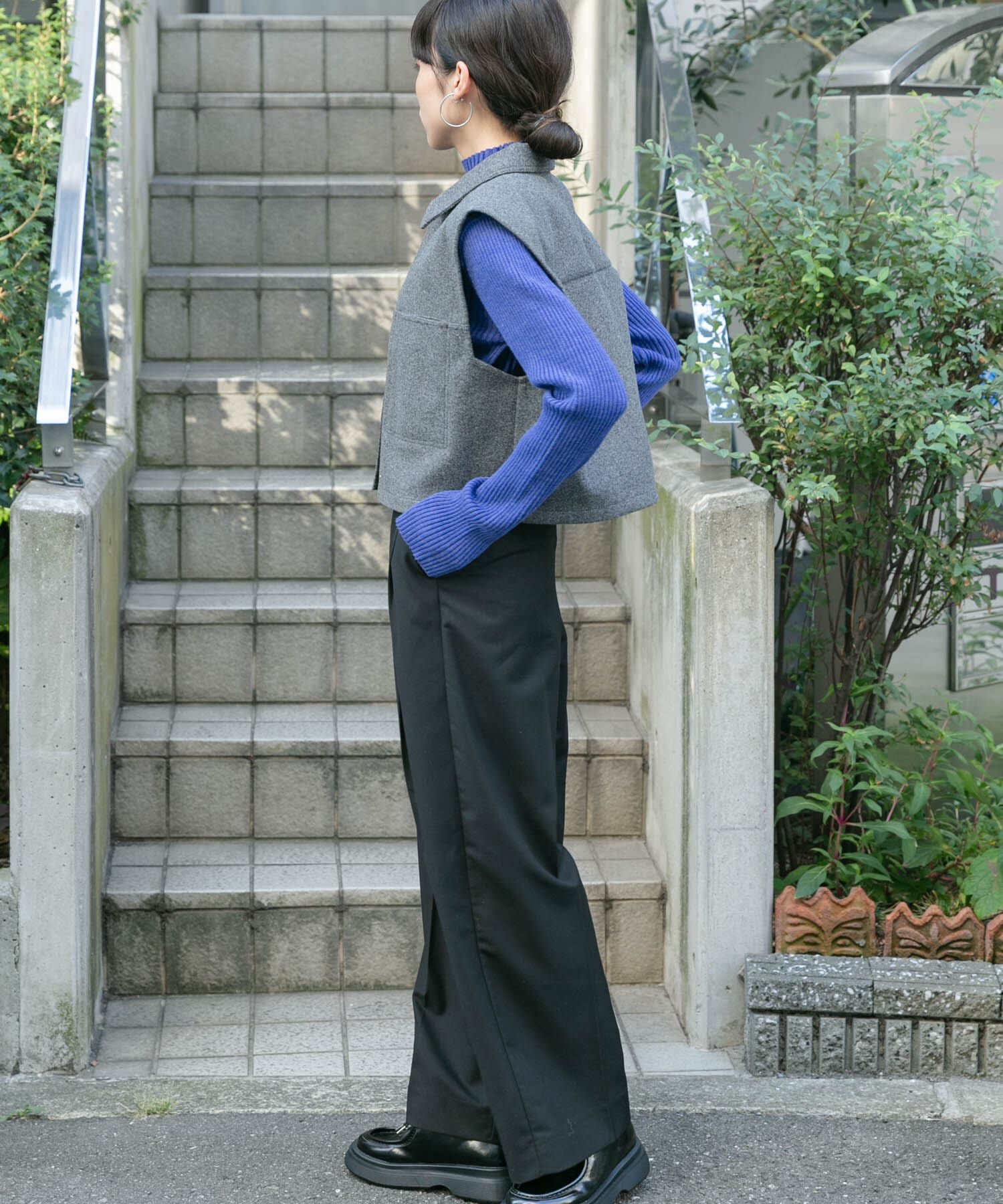  「『2サイズ展開』タックストレートスラックス」|その他|