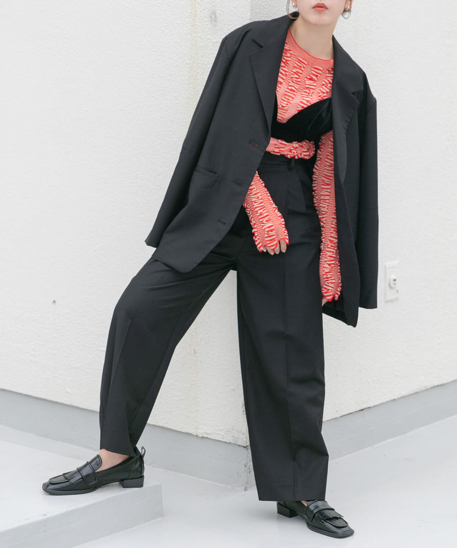  「『2サイズ展開』タックストレートスラックス」|その他|