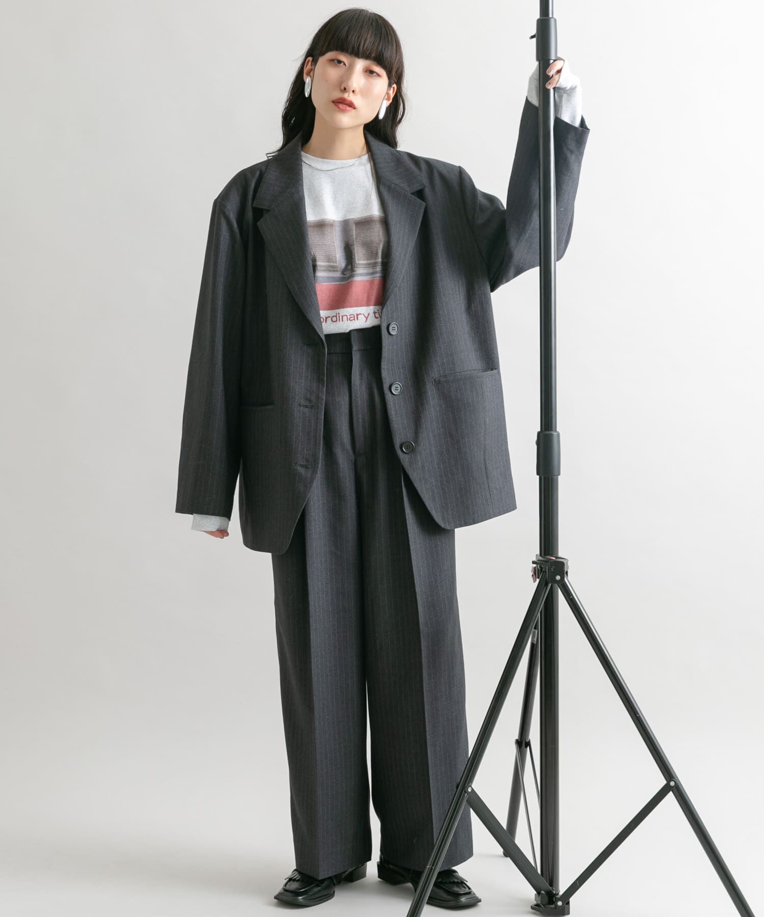  「『2サイズ展開』タックストレートスラックス」|その他|