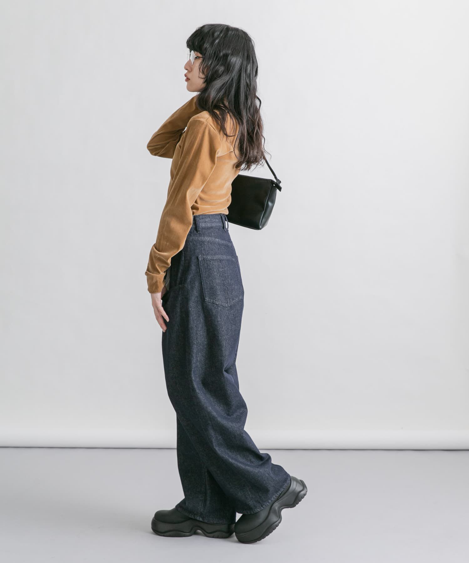  「シアーベロアドレープトップス」|Tシャツ・カットソー|