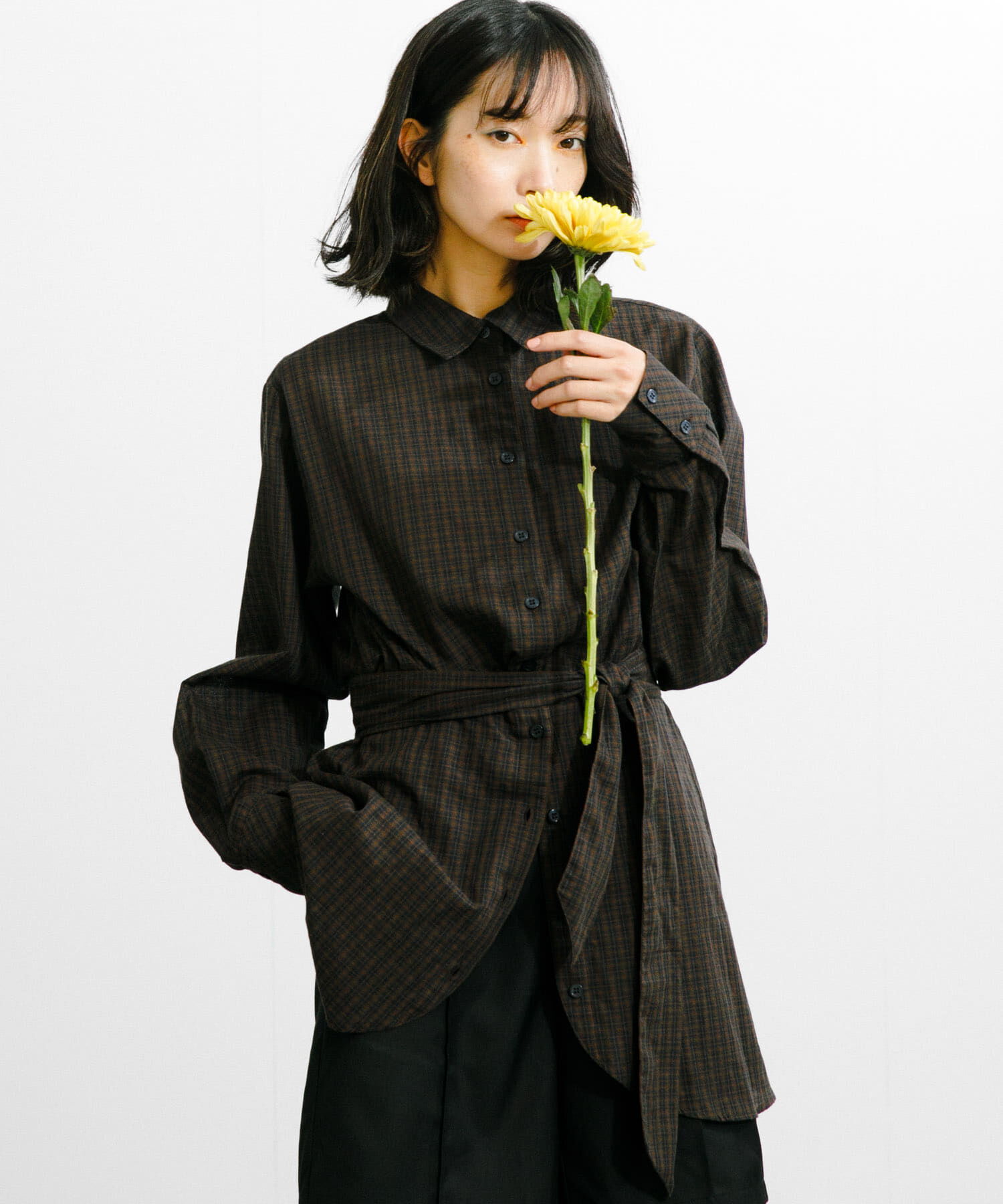  「ウエストマークチェックシャツ」|シャツ・ブラウス|