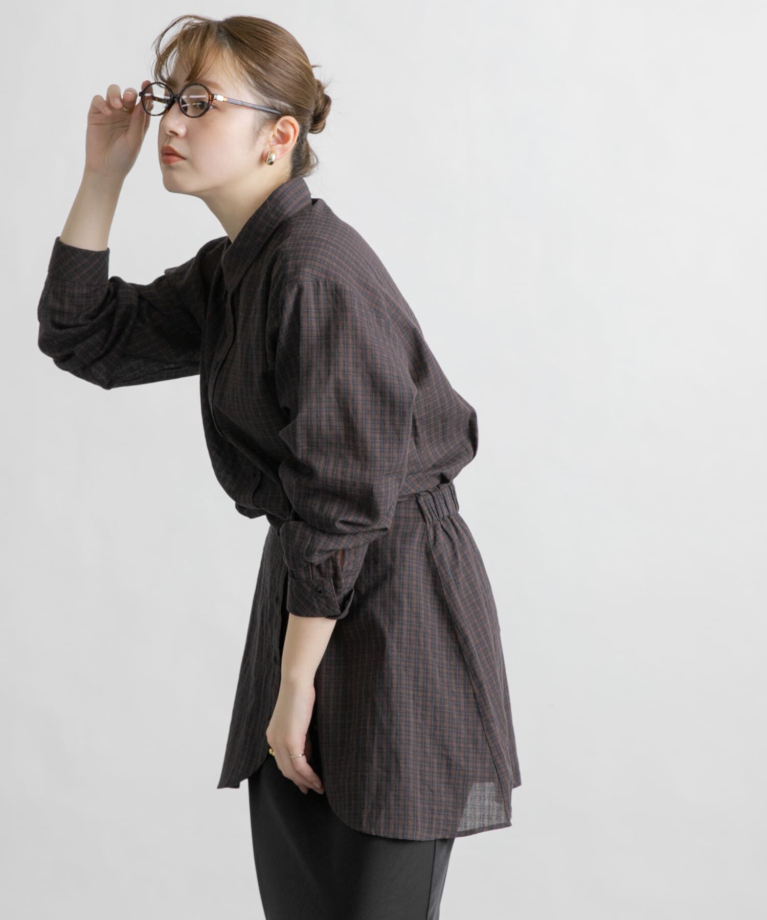  「ウエストマークチェックシャツ」|シャツ・ブラウス|