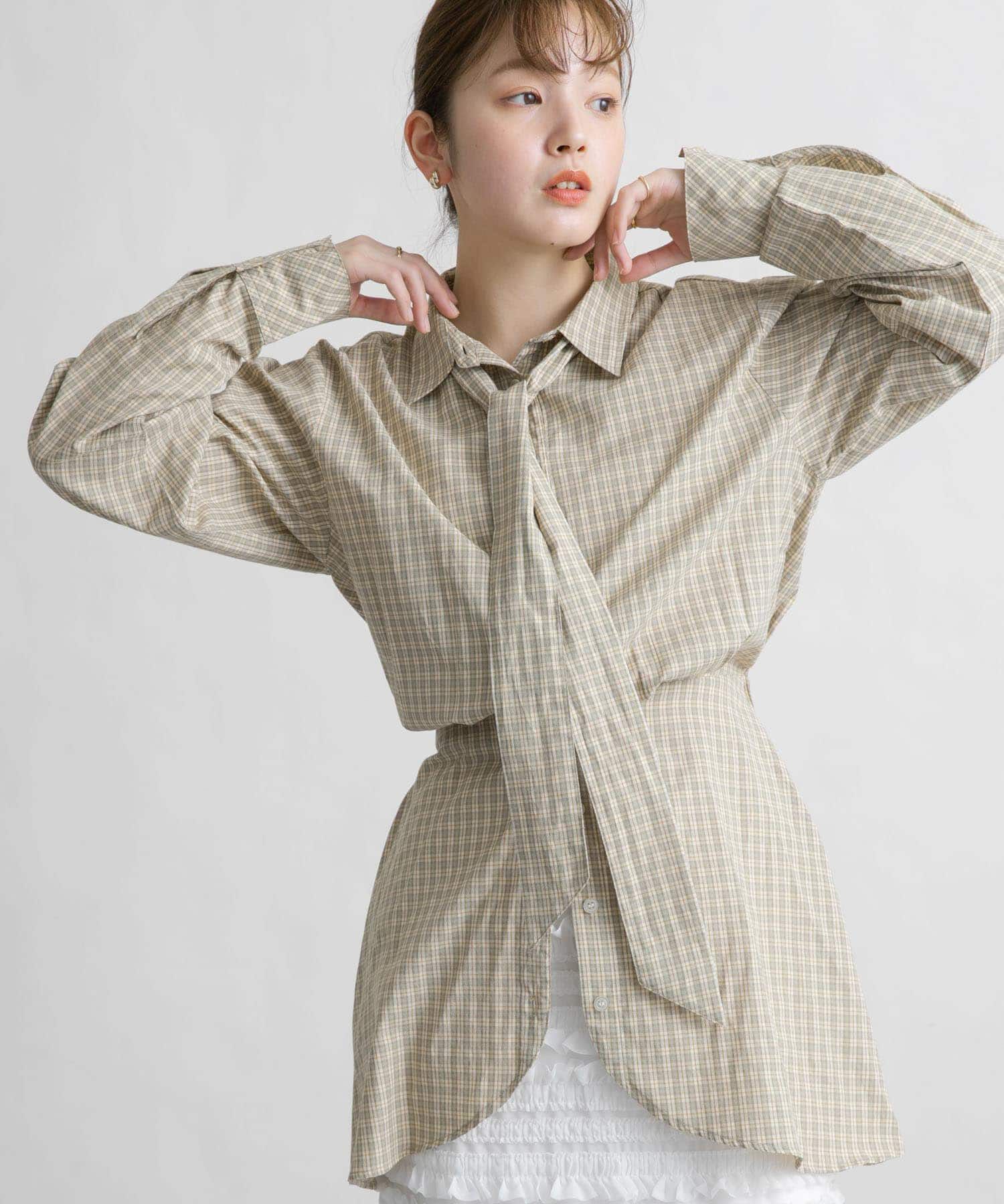  「ウエストマークチェックシャツ」|シャツ・ブラウス|