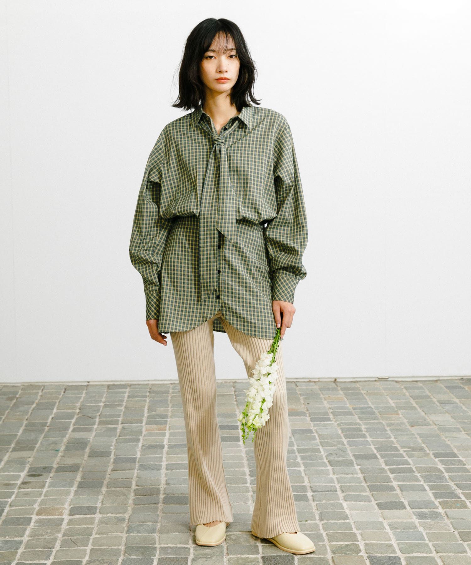  「ウエストマークチェックシャツ」|シャツ・ブラウス|