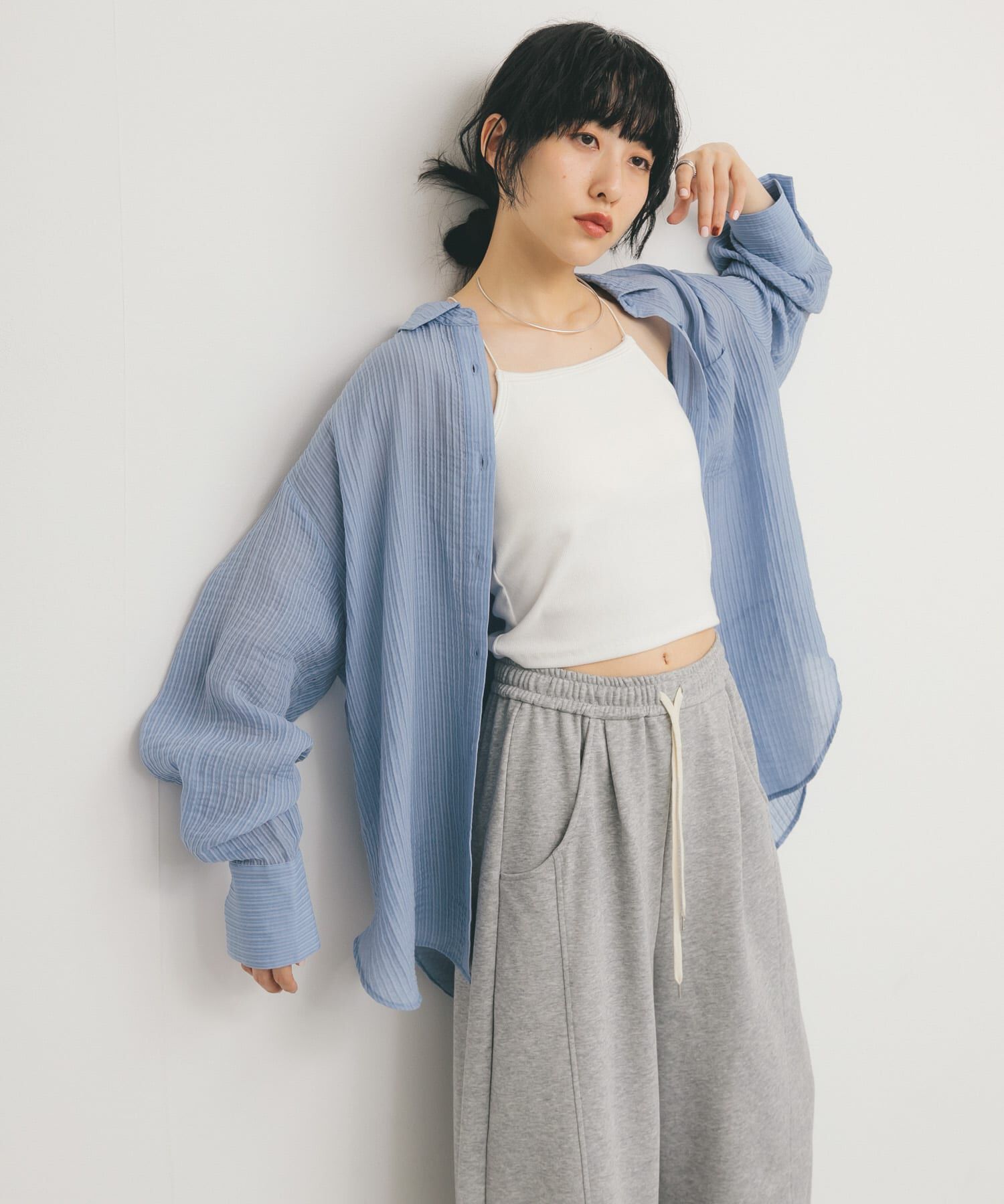  「カップ付きクロップドキャミソール」|キャミソール|