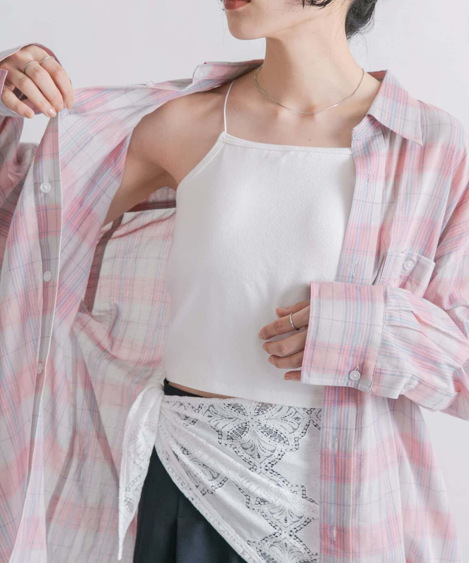  「カップ付きクロップドキャミソール」|キャミソール|