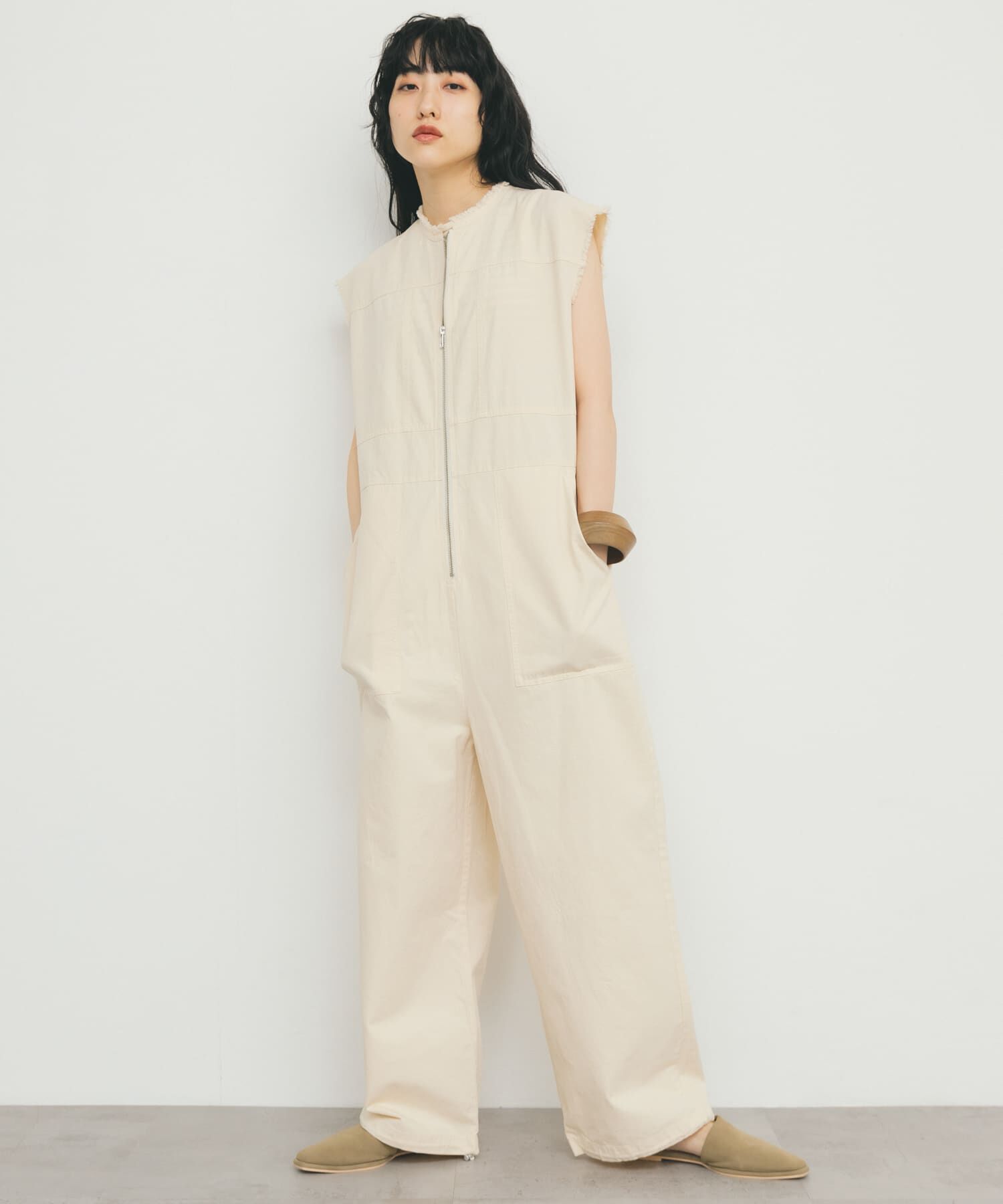  「フロントZIPジャンプスーツ」|スカート|