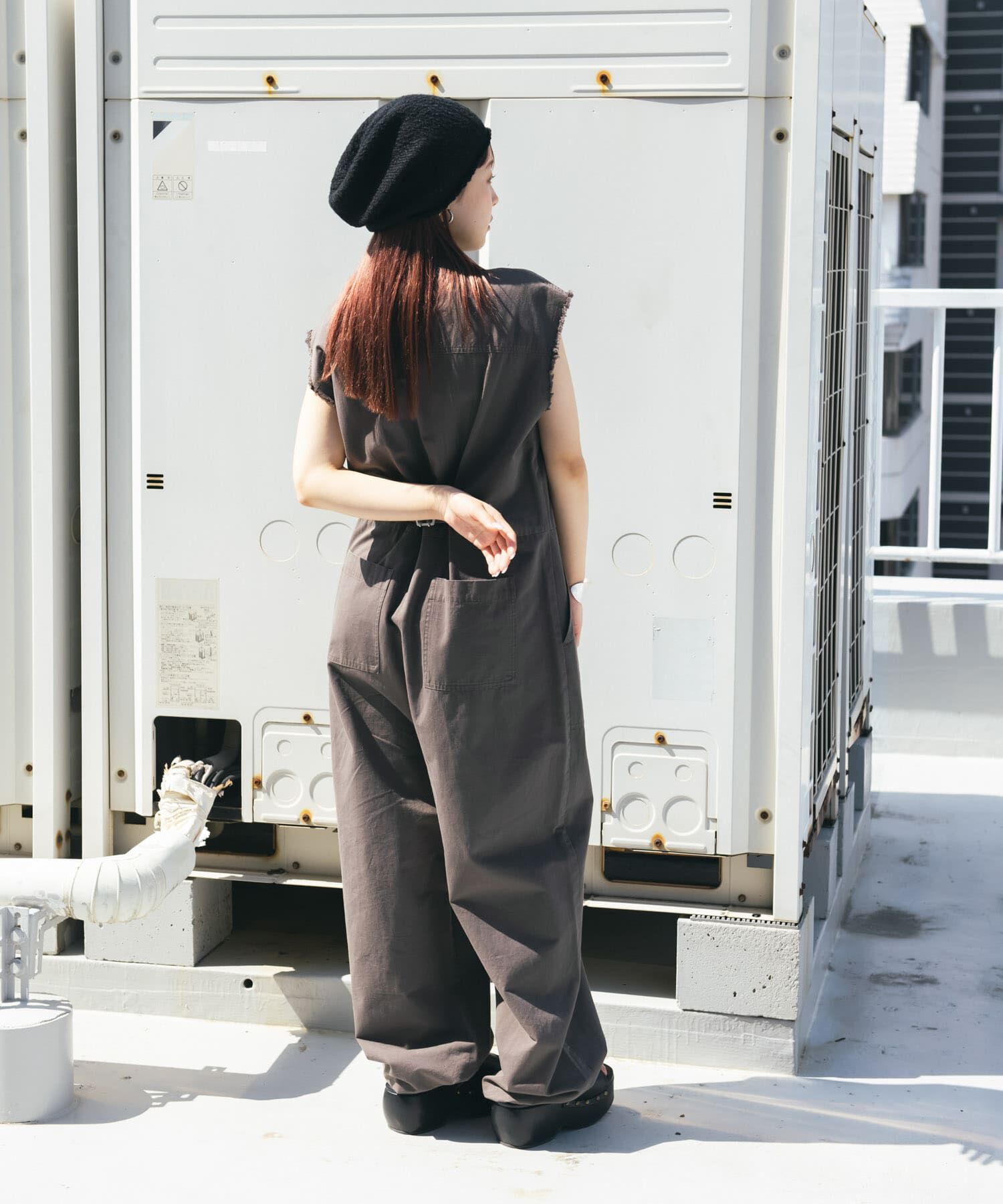  「フロントZIPジャンプスーツ」|スカート|