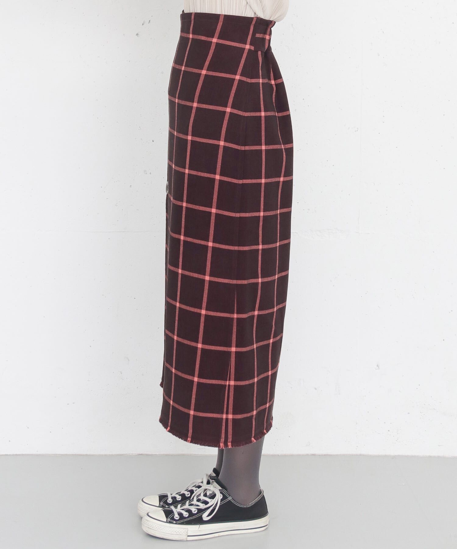  「KBF+　リバーシブルチェックスカート」|スカート|