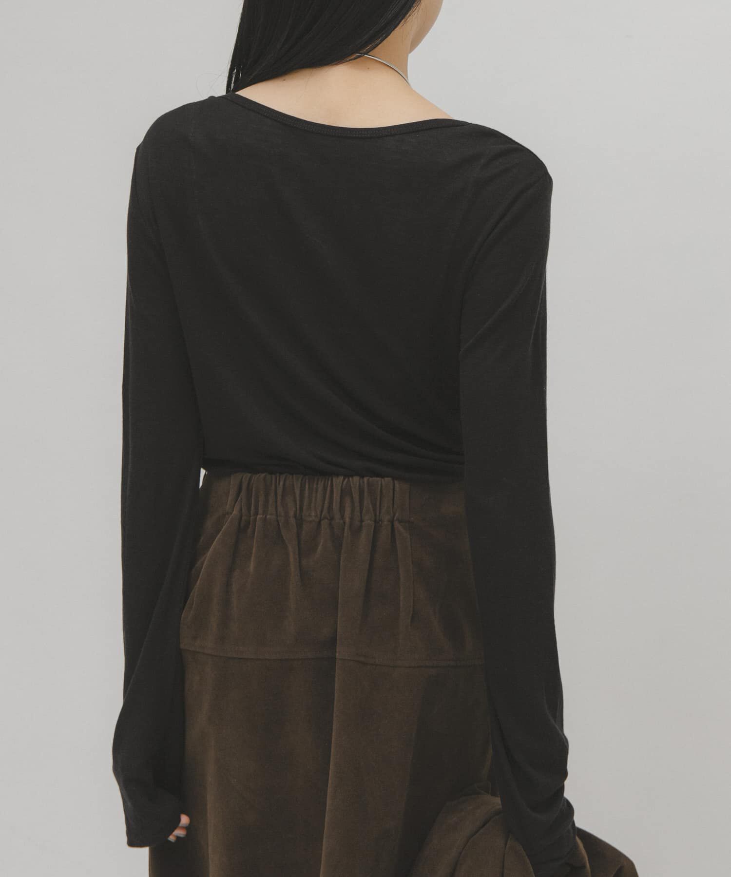  「アシメドレープTEE」|Tシャツ・カットソー|