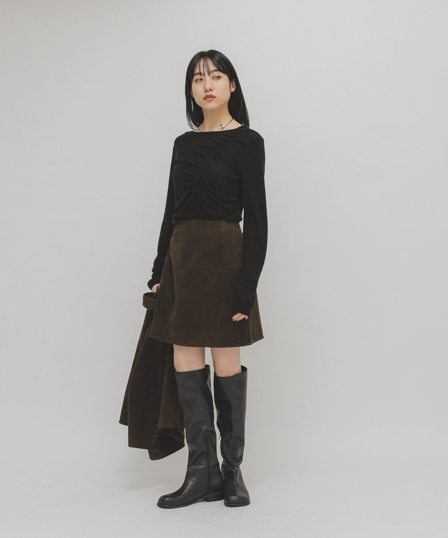  「アシメドレープTEE」|Tシャツ・カットソー|