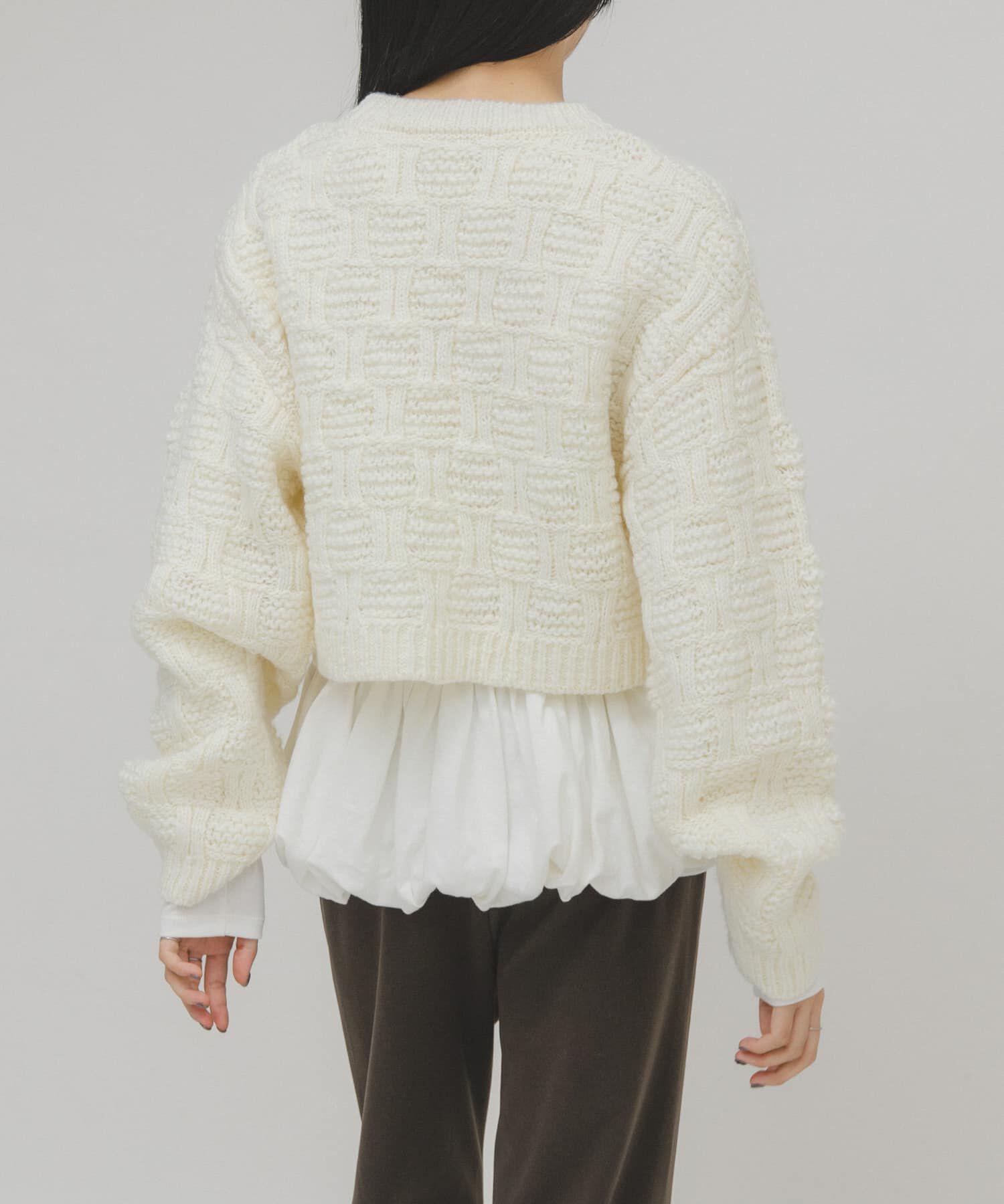  「グリッドパターンニット」|ニット・セーター|