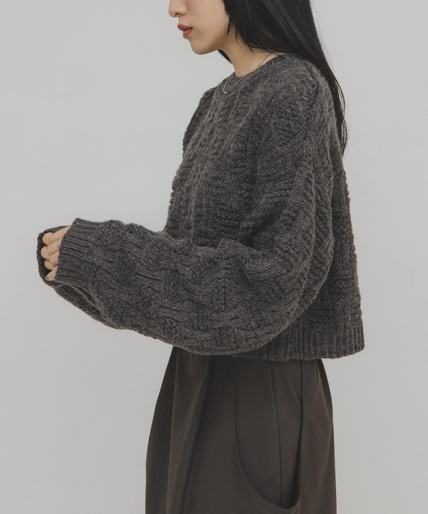  「グリッドパターンニット」|ニット・セーター|