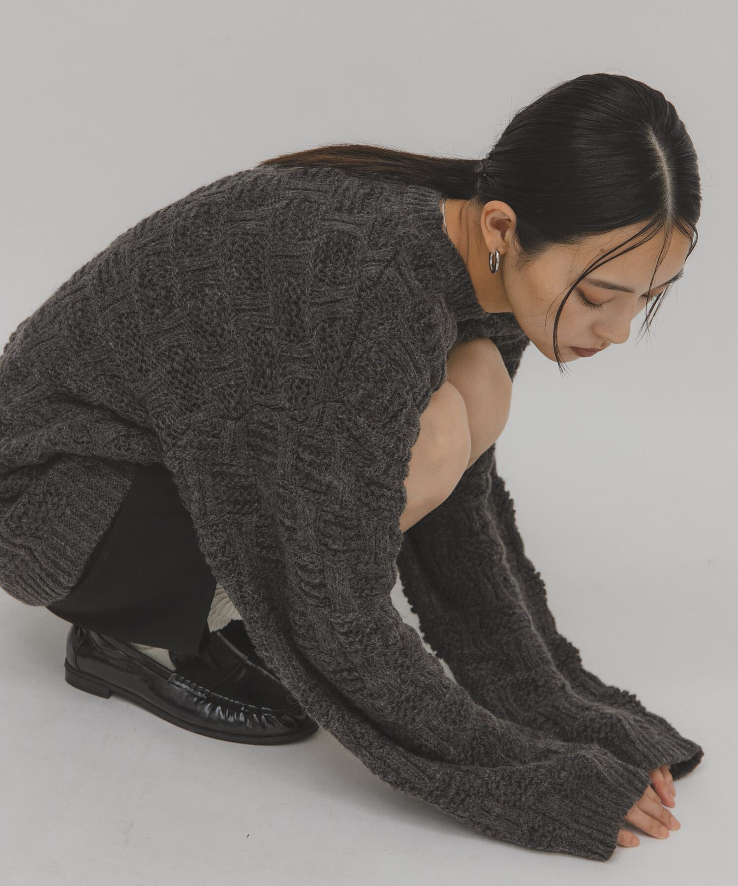  「グリッドパターンニット」|ニット・セーター|