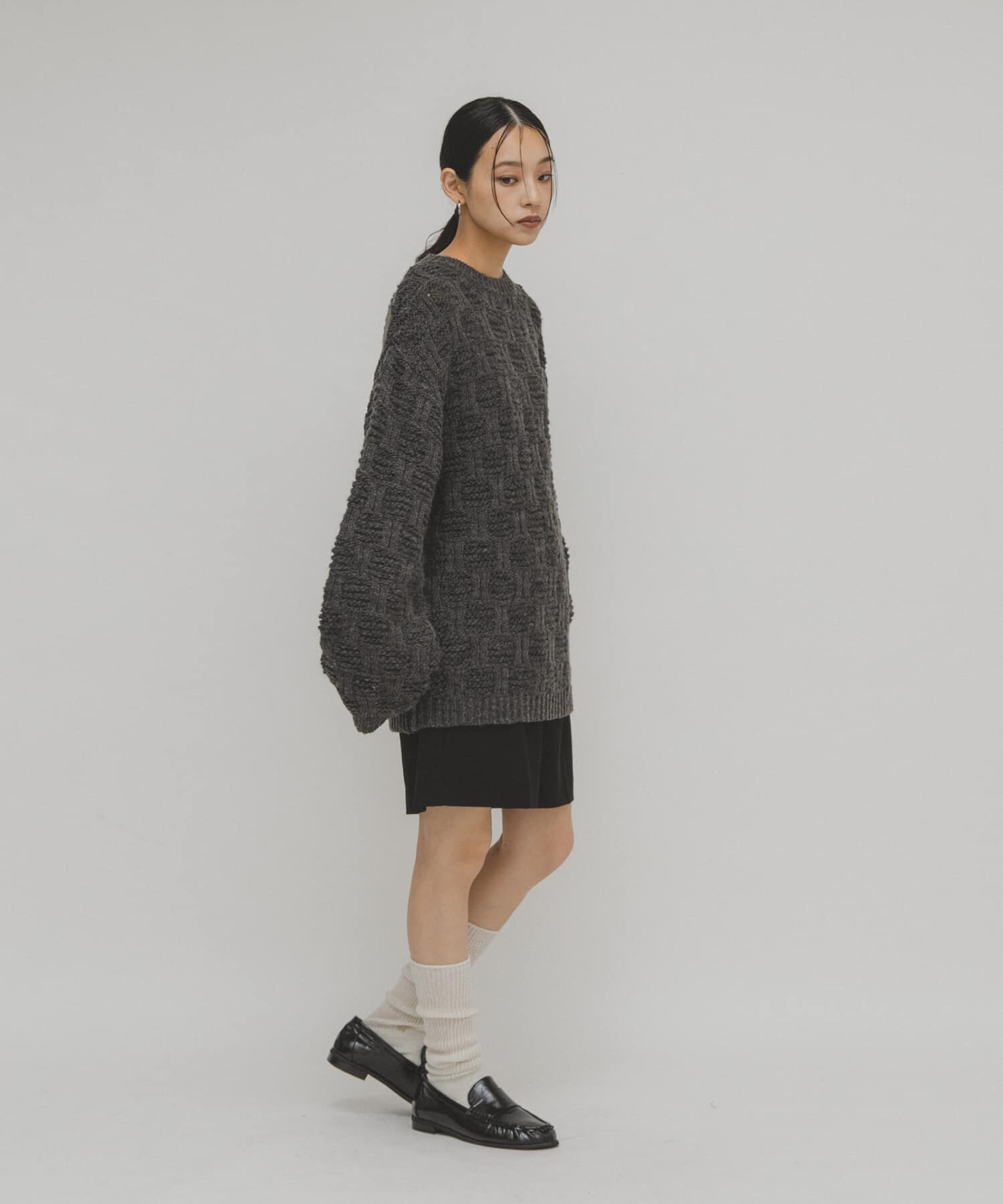  「グリッドパターンニット」|ニット・セーター|