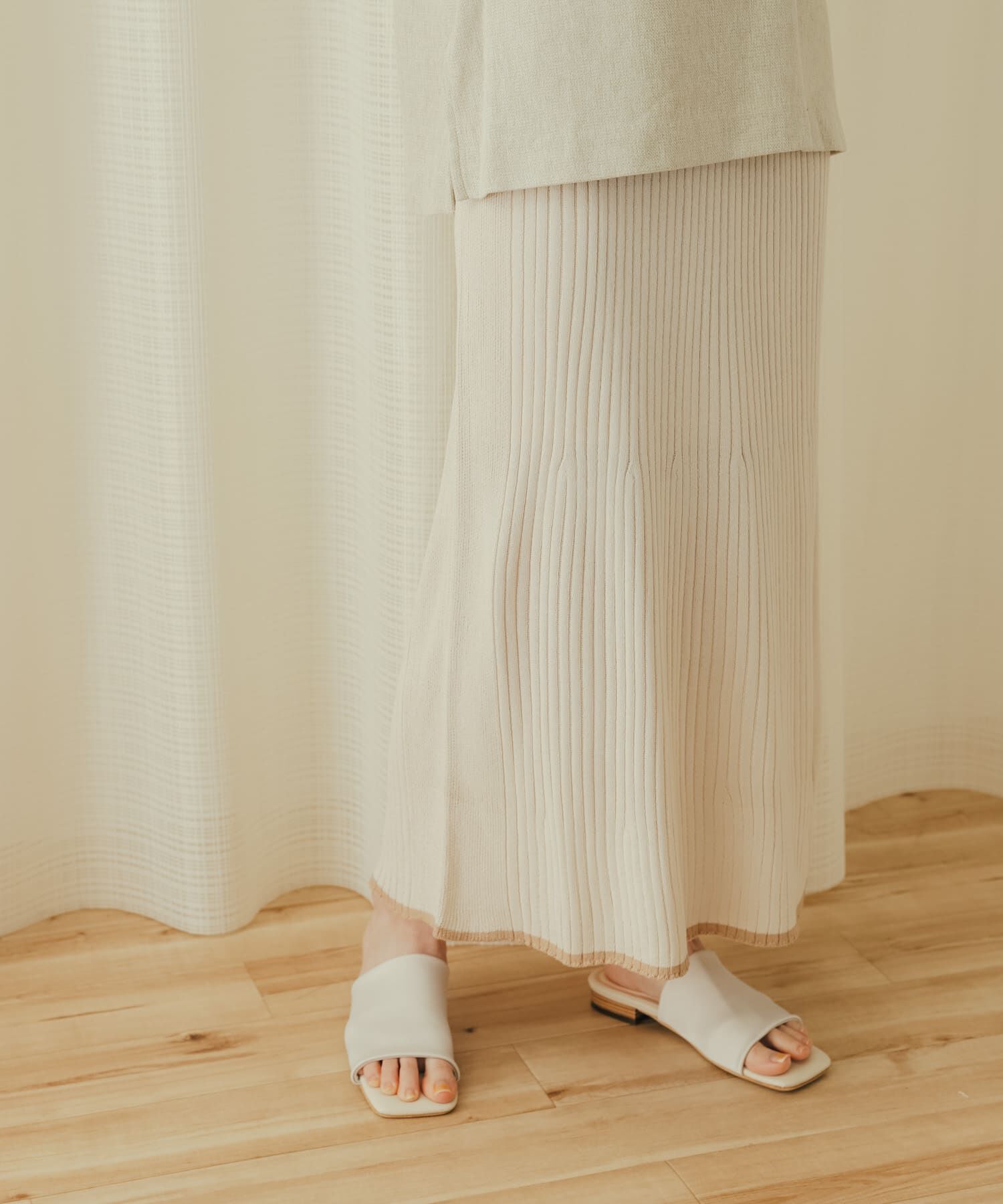 SENSE OF PLACE by URBAN RESEARCH「トリミングナローニットスカート」|スカート|