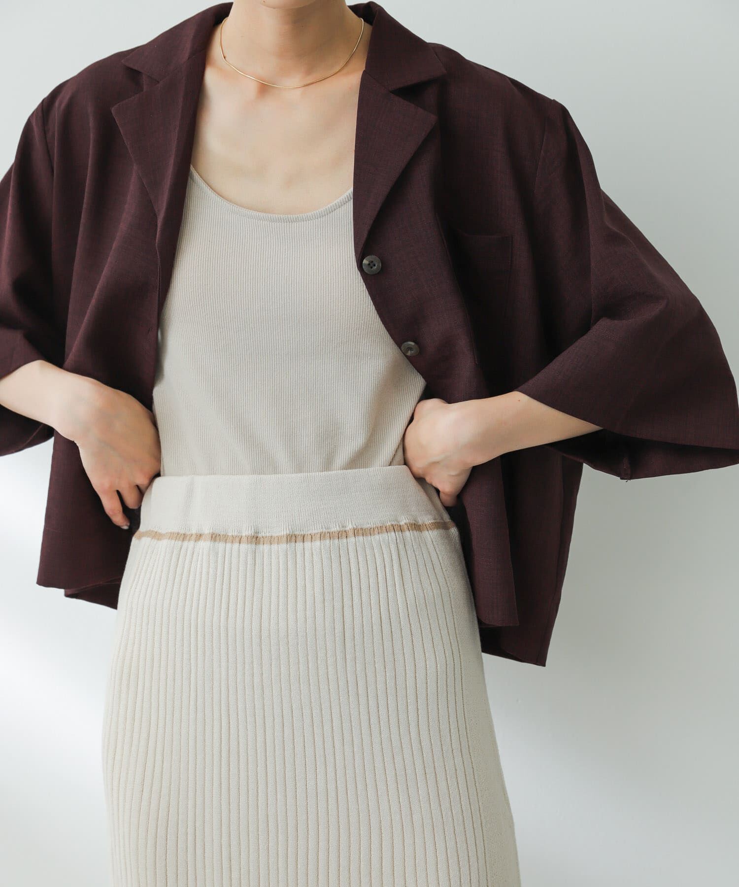 SENSE OF PLACE by URBAN RESEARCH「トリミングナローニットスカート」|スカート|