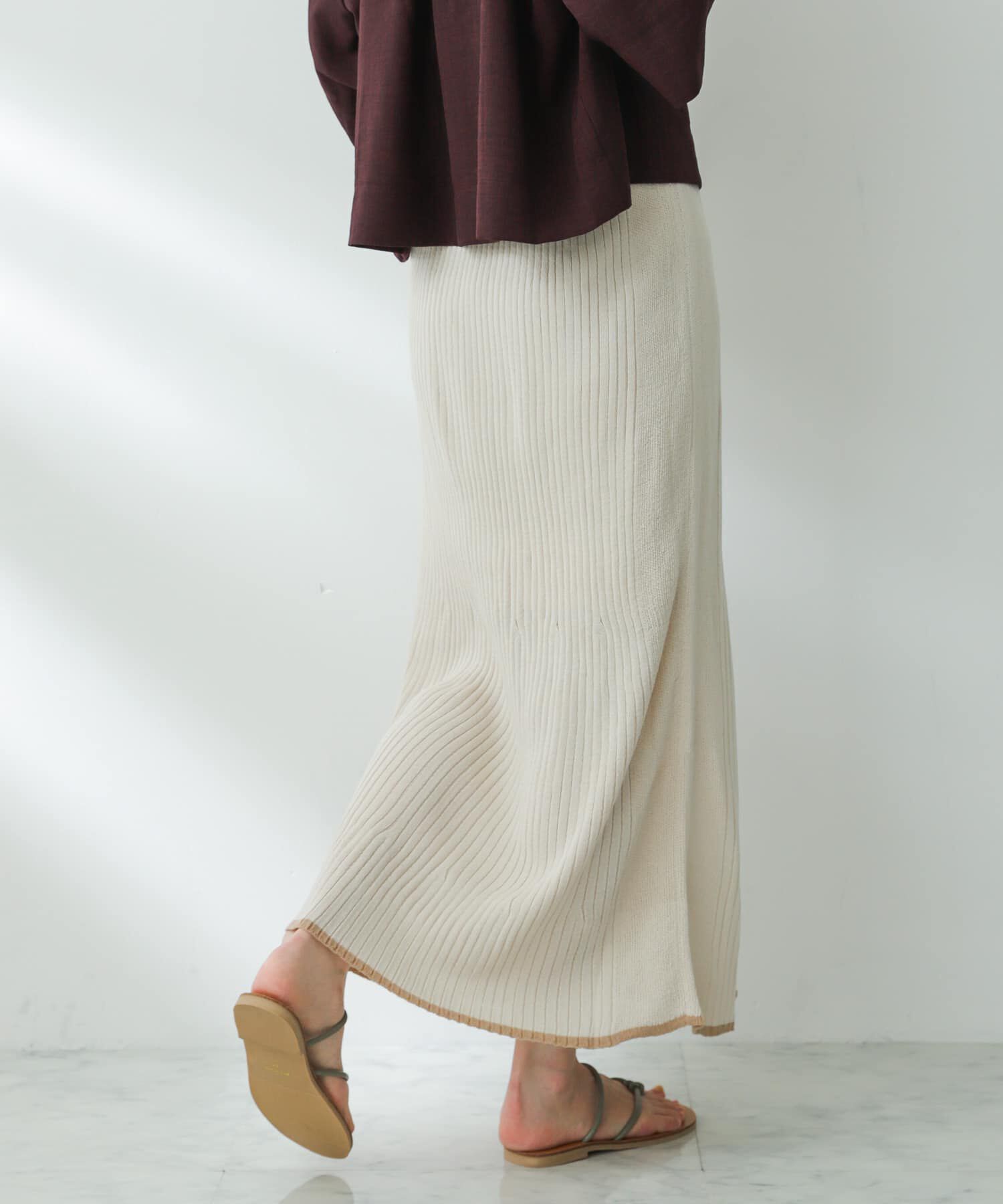 SENSE OF PLACE by URBAN RESEARCH「トリミングナローニットスカート」|スカート|