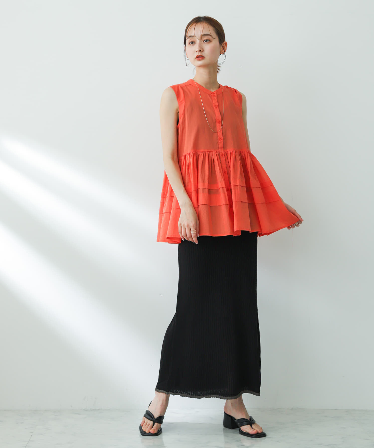 SENSE OF PLACE by URBAN RESEARCH「トリミングナローニットスカート」|スカート|