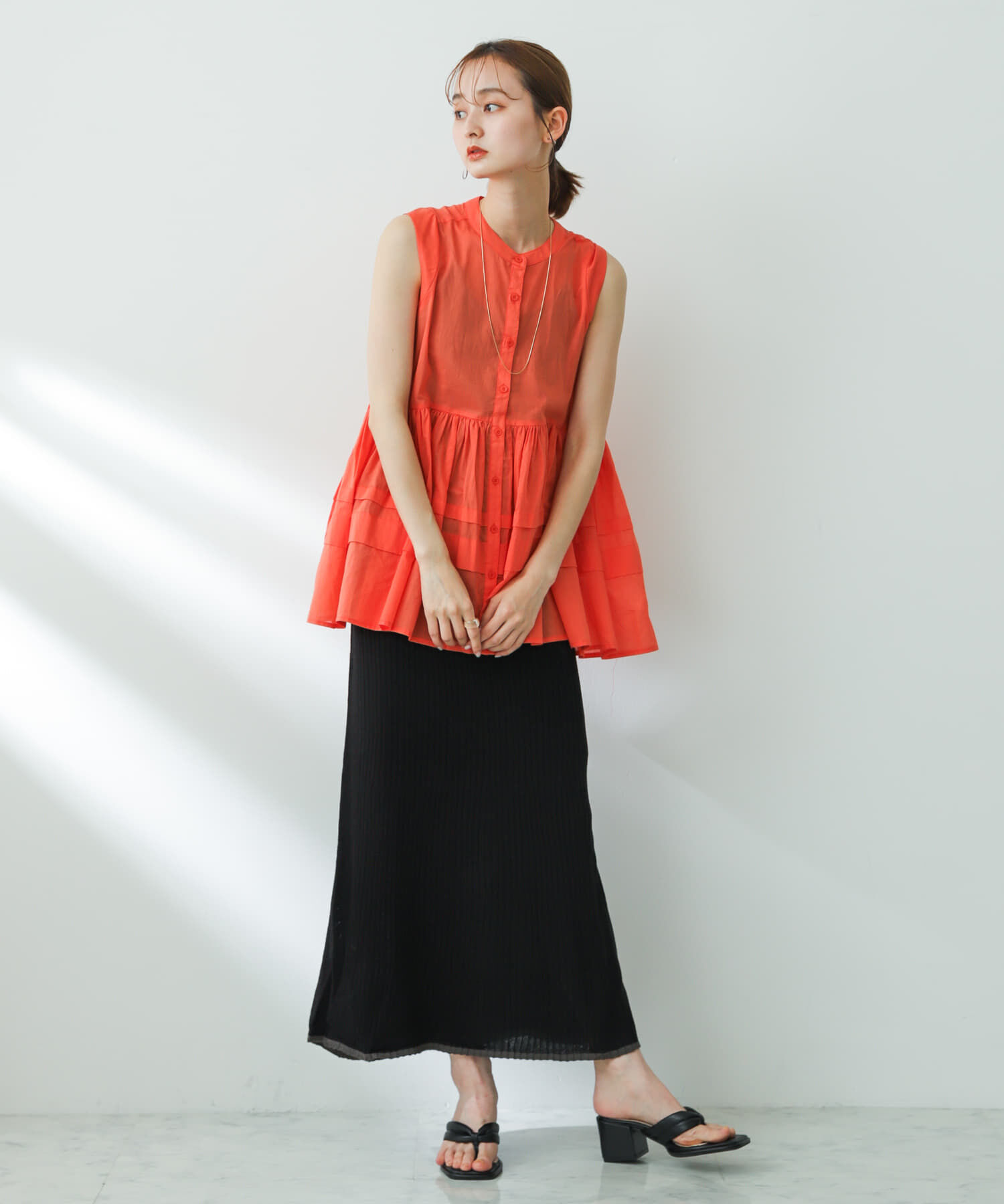 SENSE OF PLACE by URBAN RESEARCH「トリミングナローニットスカート」|スカート|