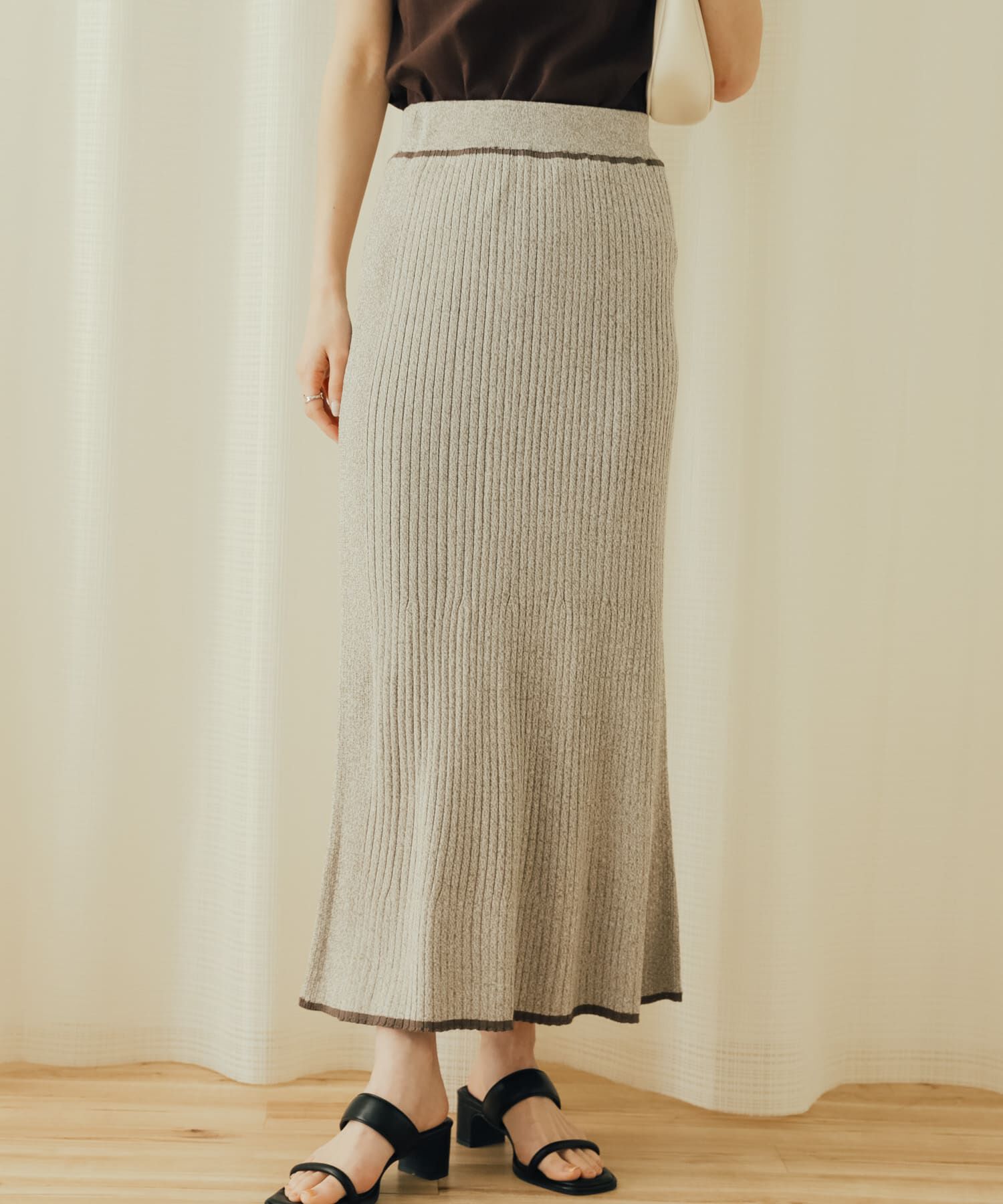 SENSE OF PLACE by URBAN RESEARCH「トリミングナローニットスカート」|スカート|